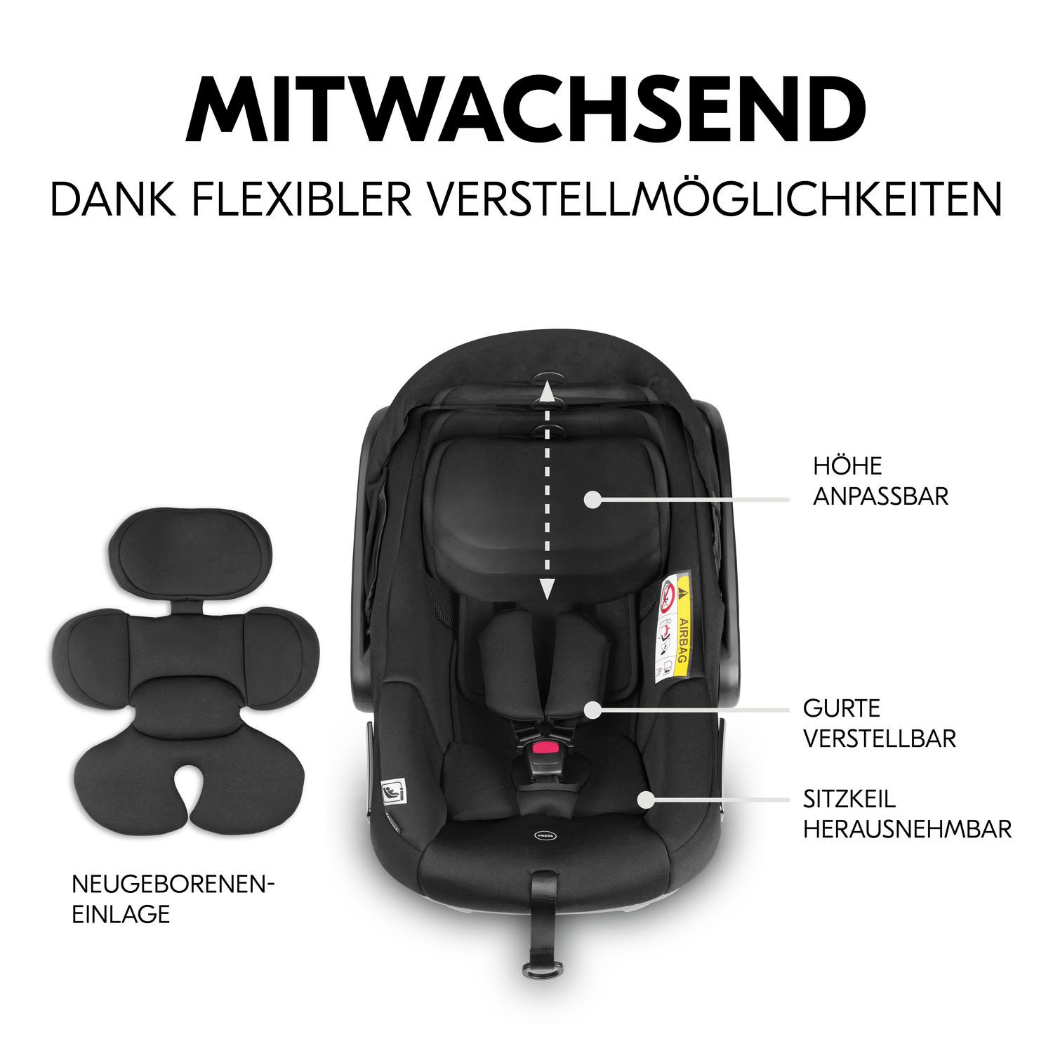 Hauck Babyzitje Drive N Care inclusief basis en newborn-inzet (set, 2-delig)