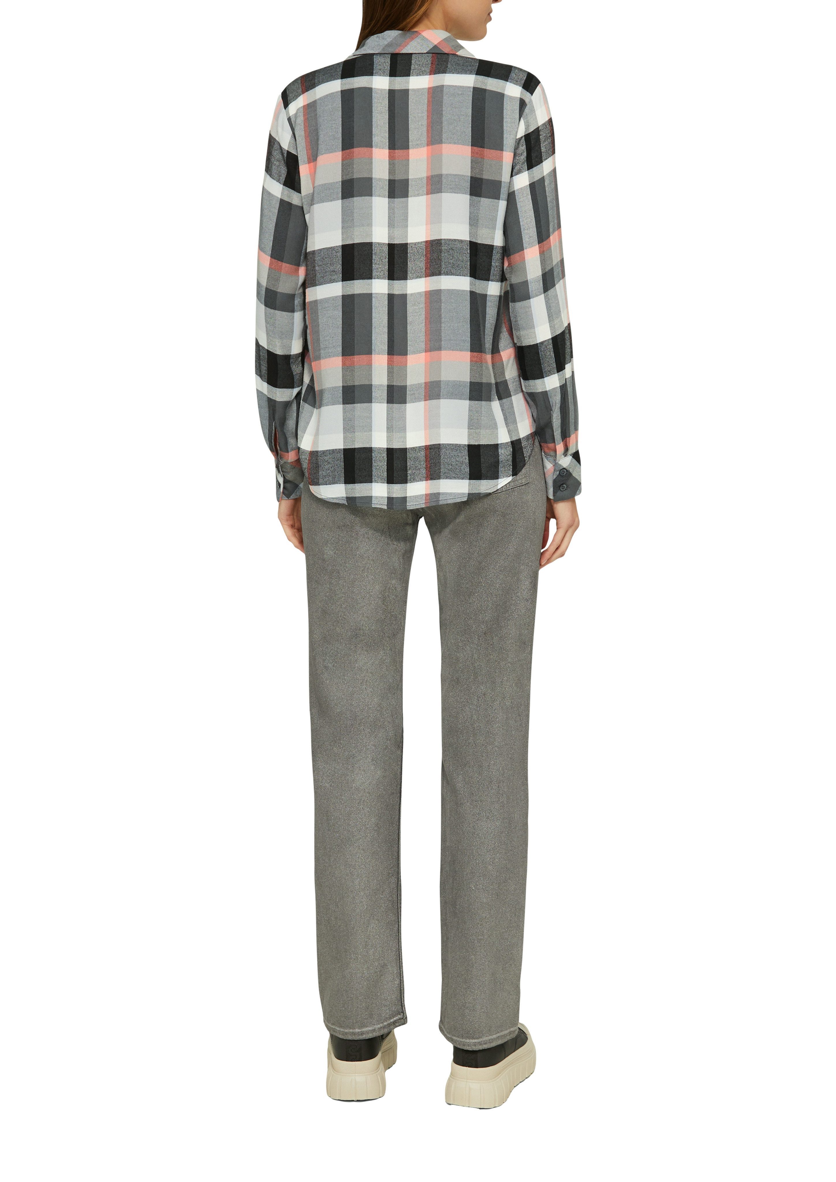 s.Oliver Blouse met lange mouwen met ruitpatroon