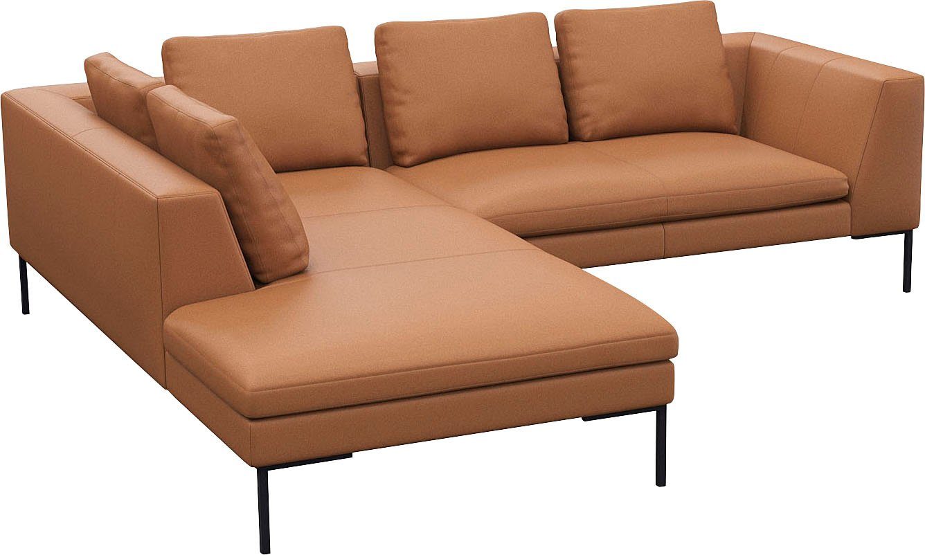 FLEXLUX Hoekbank Loano, super comfortabel zitcomfort door koudschuim in de zitting, L-vorm