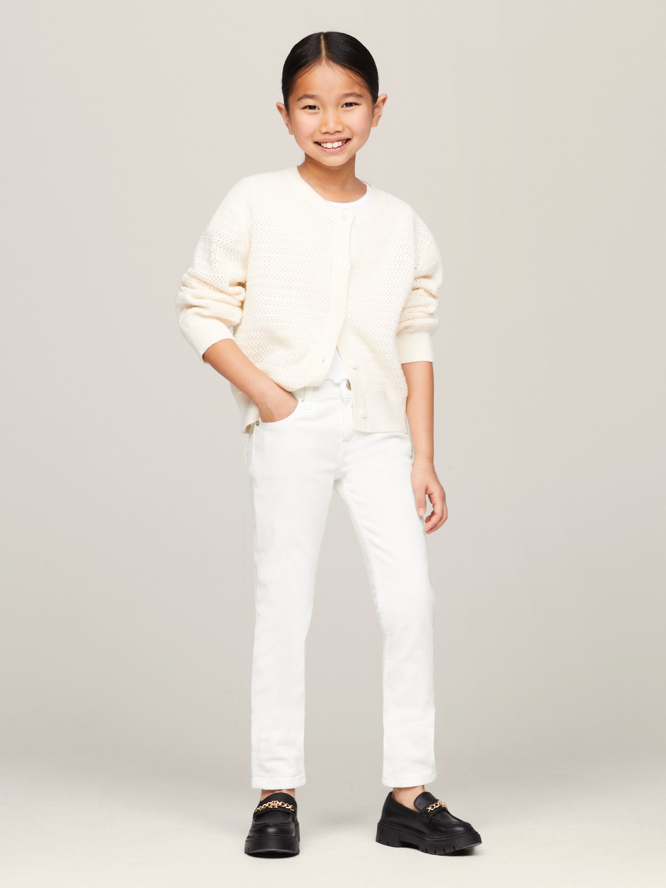 Tommy Hilfiger Slim fit jeans NORA WHITE Kinderen tot 16 jaar