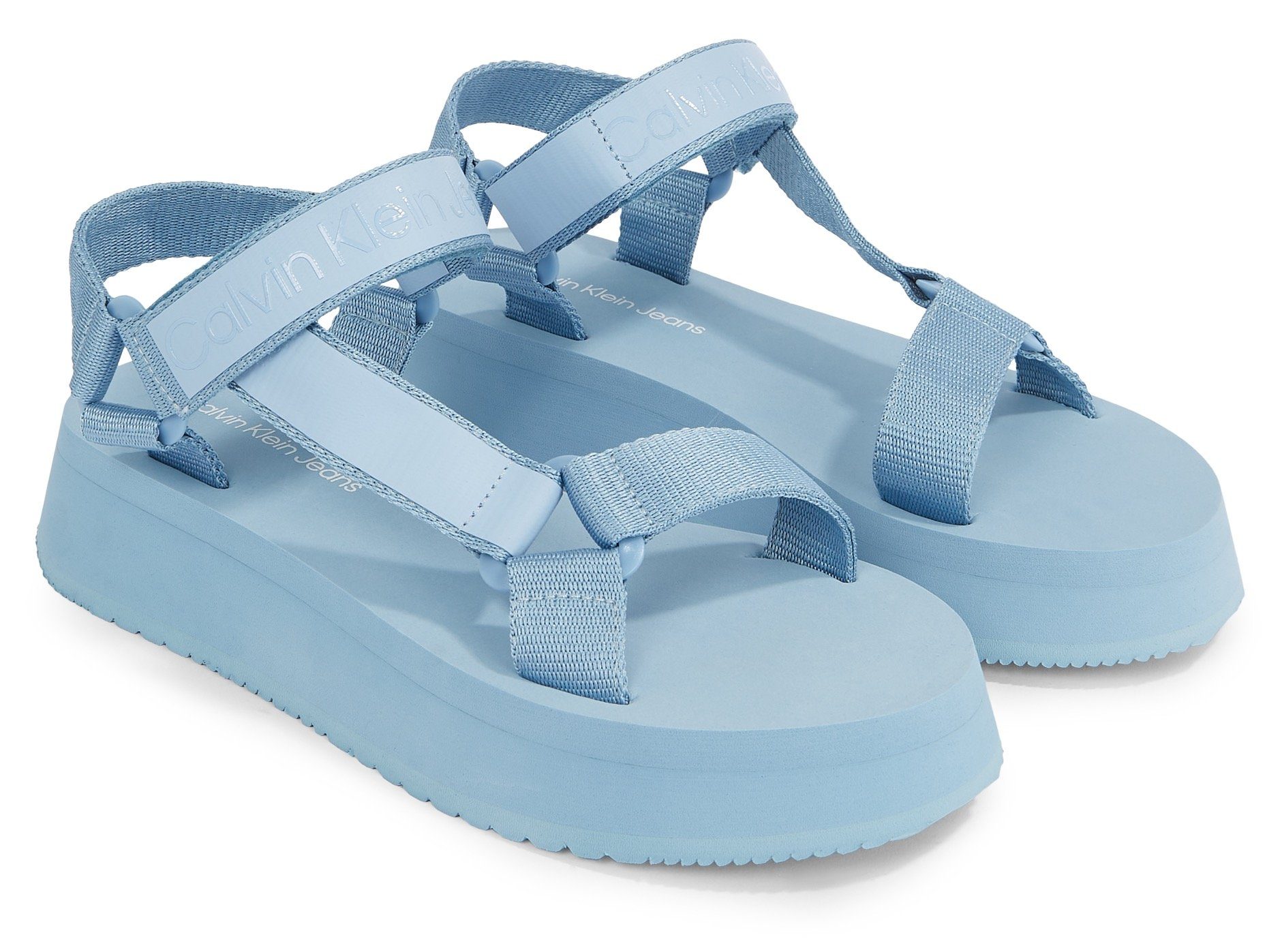 Calvin Klein Sandalen SANDAL VELCRO WEBBING DC , zomerschoen, sandaal, plateauhak, met...