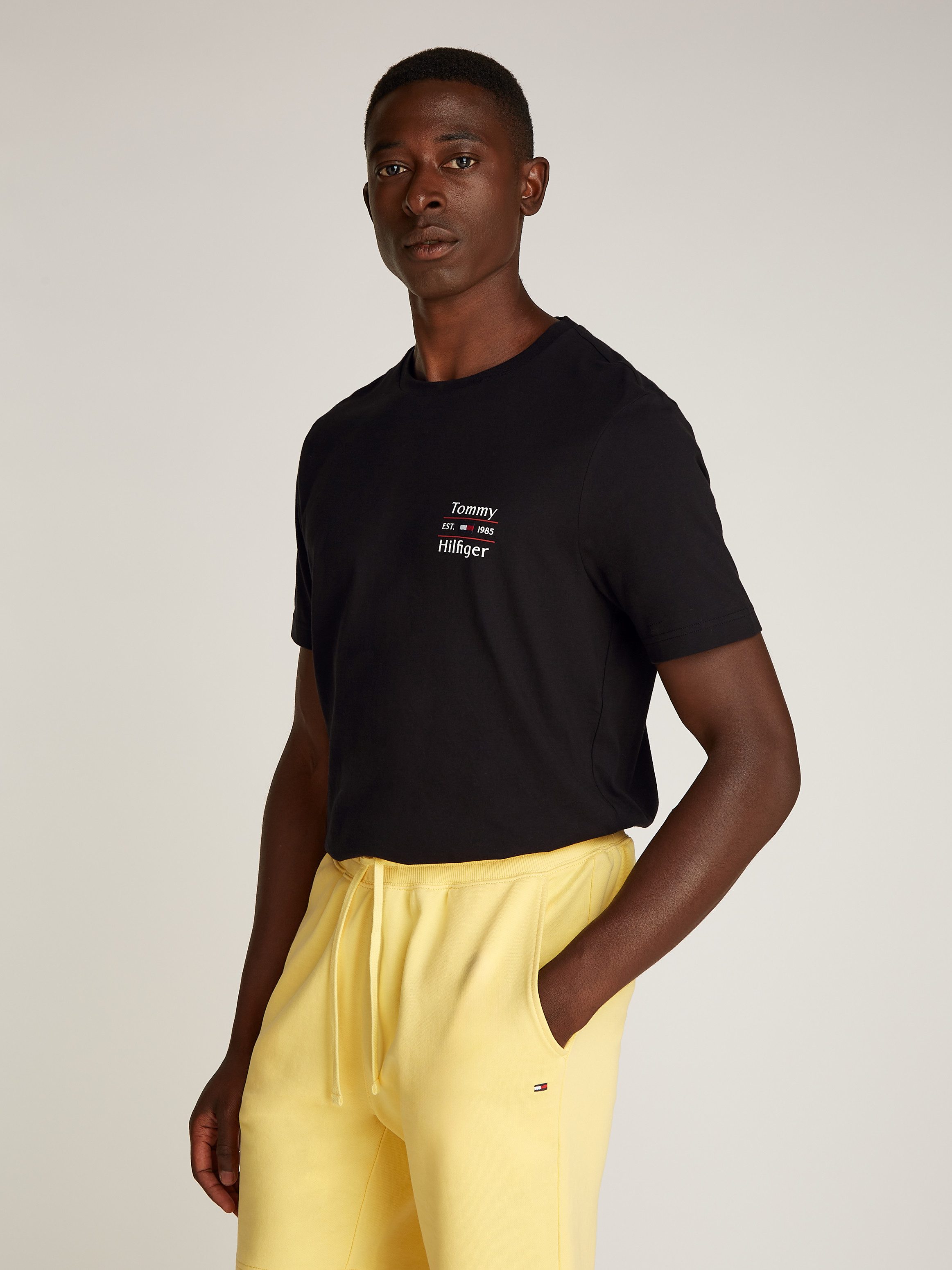 Tommy Hilfiger Shirt met ronde hals HILFIGER STACK TEE