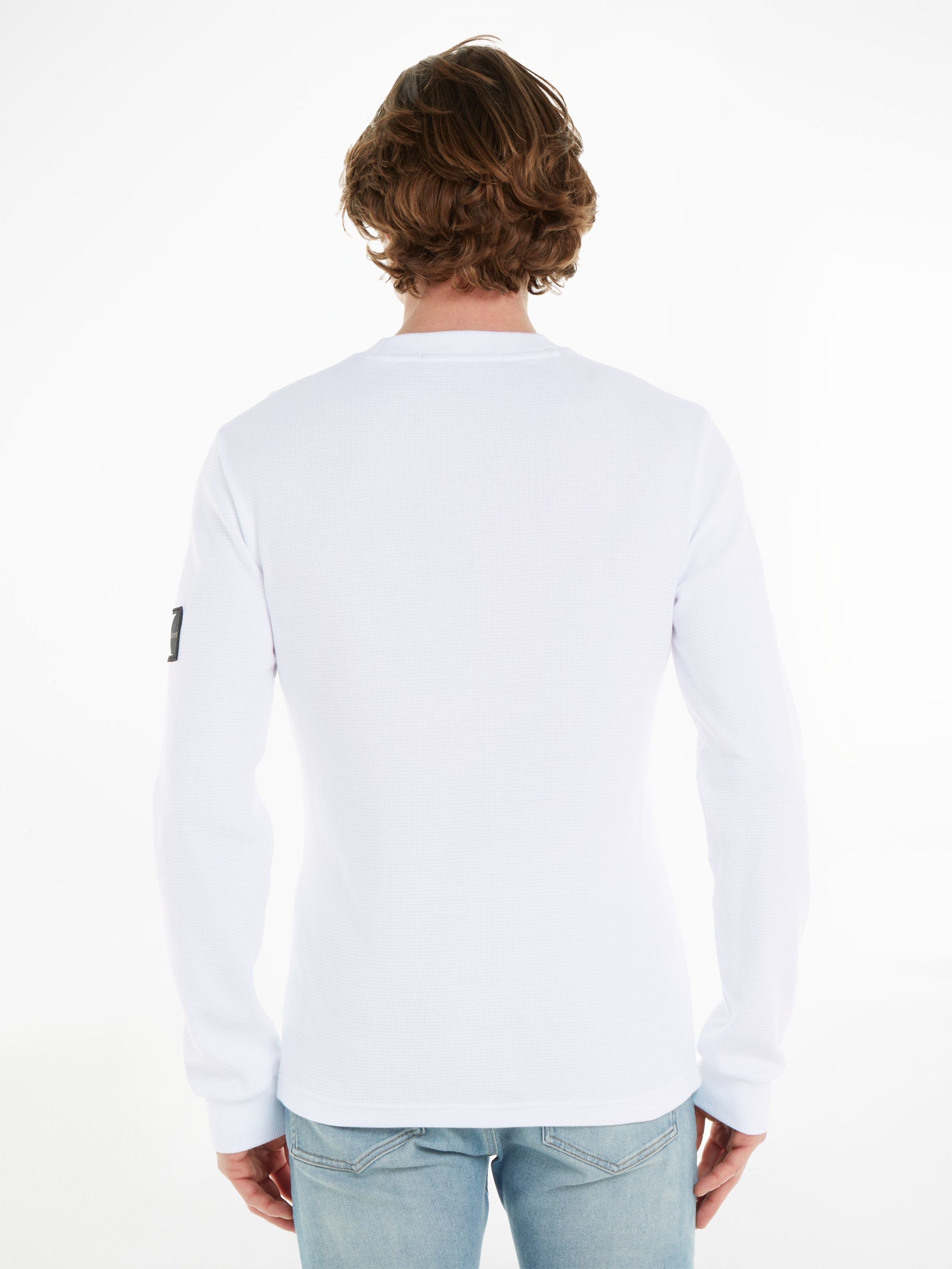 Calvin Klein Shirt met lange mouwen BADGE WAFFLE LS TEE