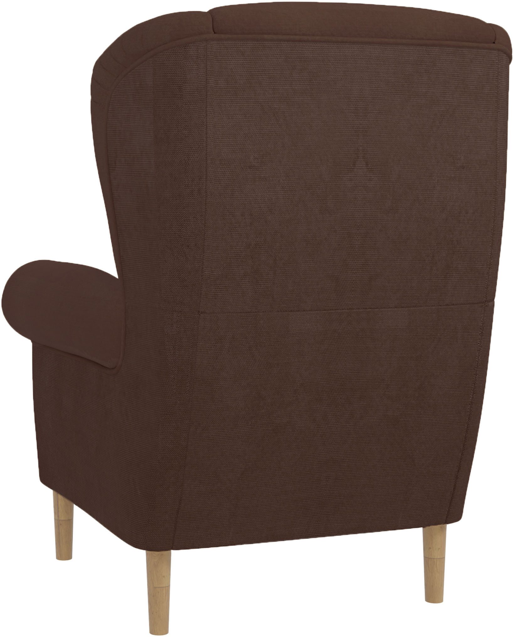 Home affaire Oorfauteuil OSTIANO BxDxH: 80x82x98 cm, fauteuil Uniek stuk, dikke gebogen armleuningen, effen en geruit