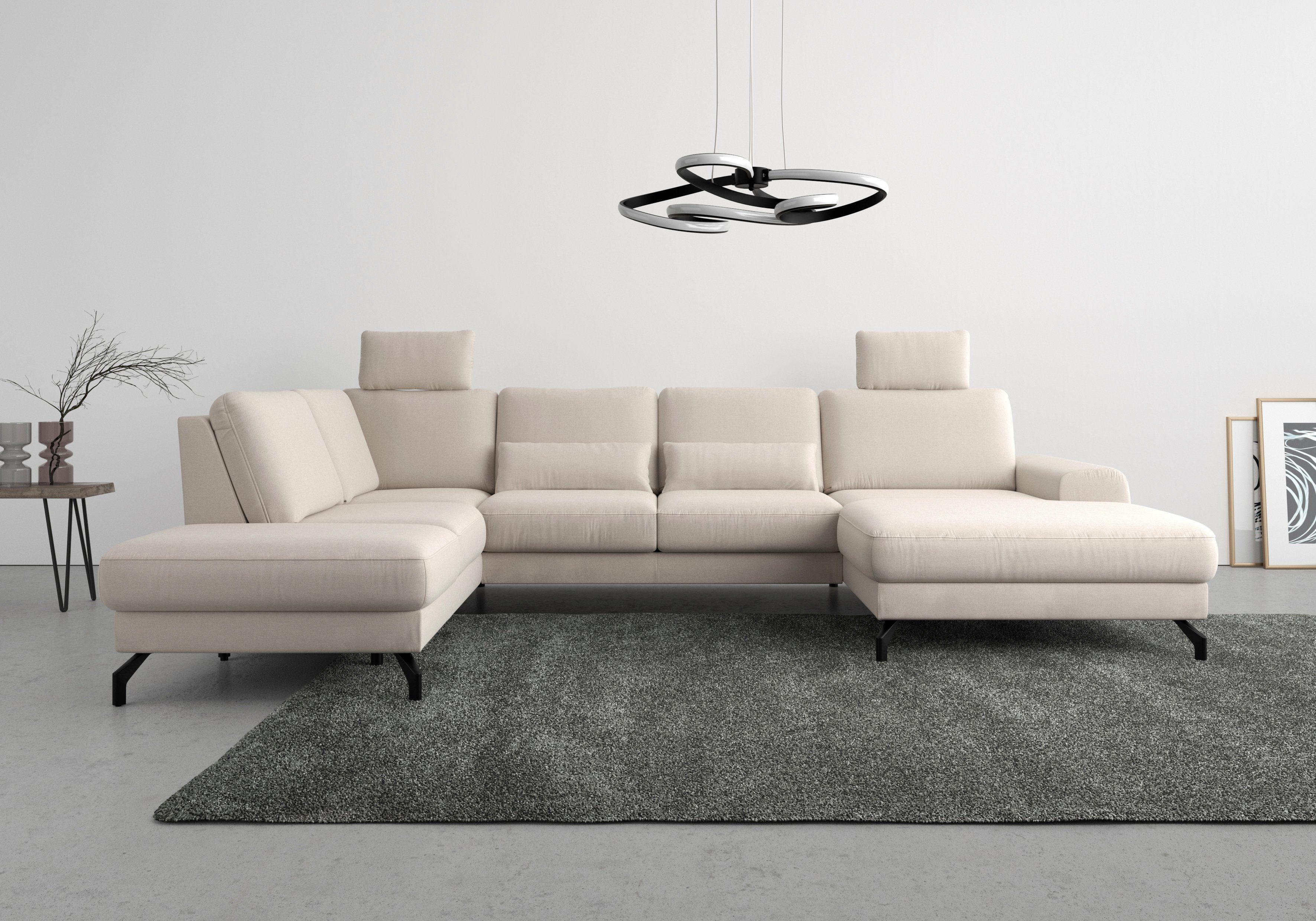 sit&more Zithoek Cinturo U-vorm inclusief zitdiepteverstelling en binnenvering, zithoogte 45 cm , zithoeken