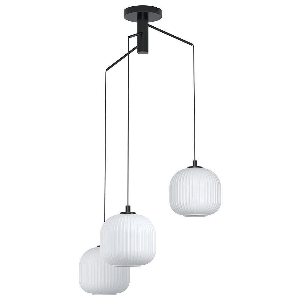 EGLO Hanglamp MANTUNALLE Hanglamp, staal, glas, IP20, E27, eettafellamp, lamp (1 stuk)