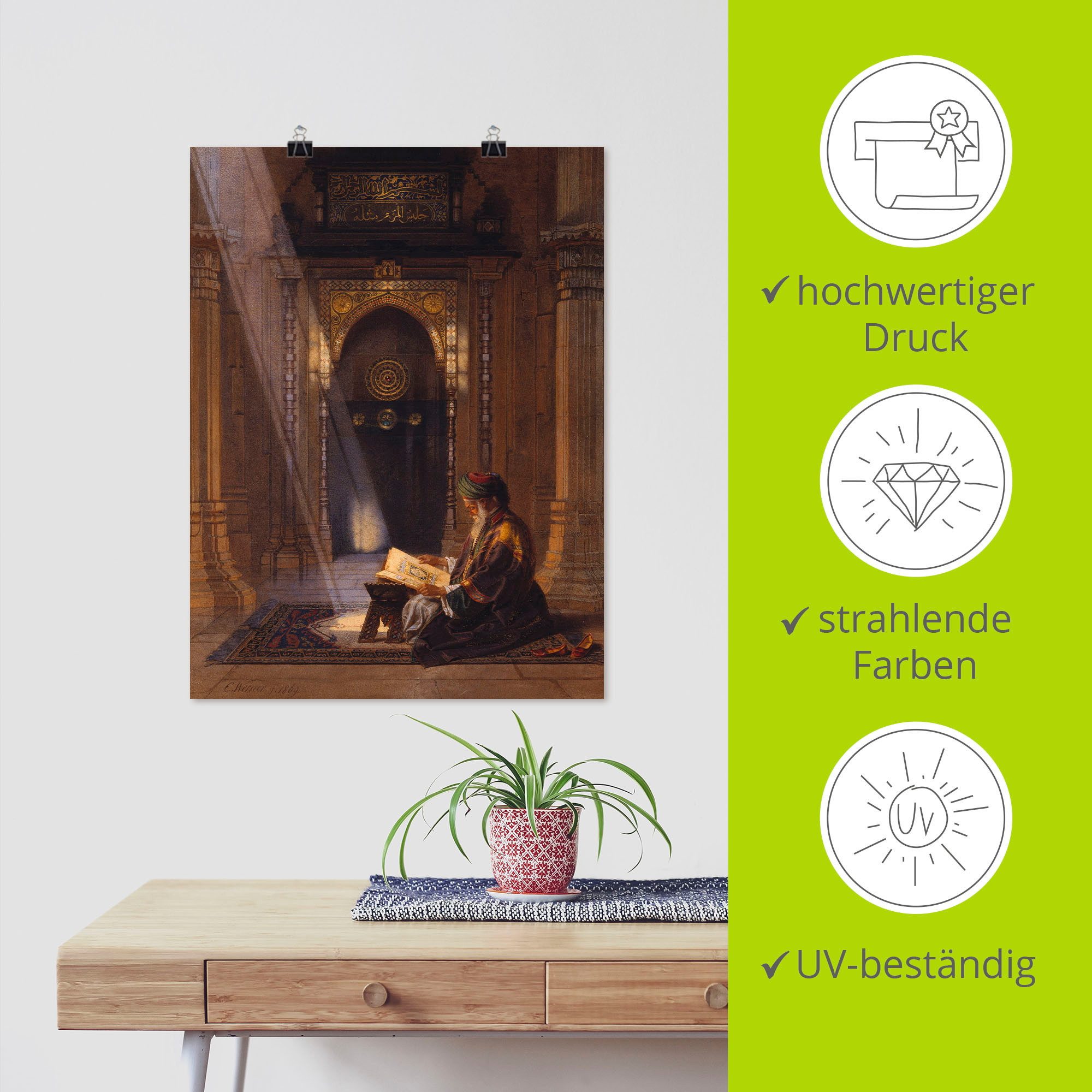 Artland Artprint In de moskee. als artprint op linnen, poster, muursticker in verschillende maten