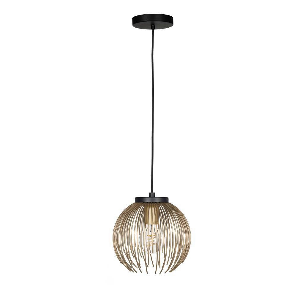 EGLO Hanglamp VENEZUELA hanglamp, eettafellamp, metaal, zwart, goud, E27 (1 stuk)