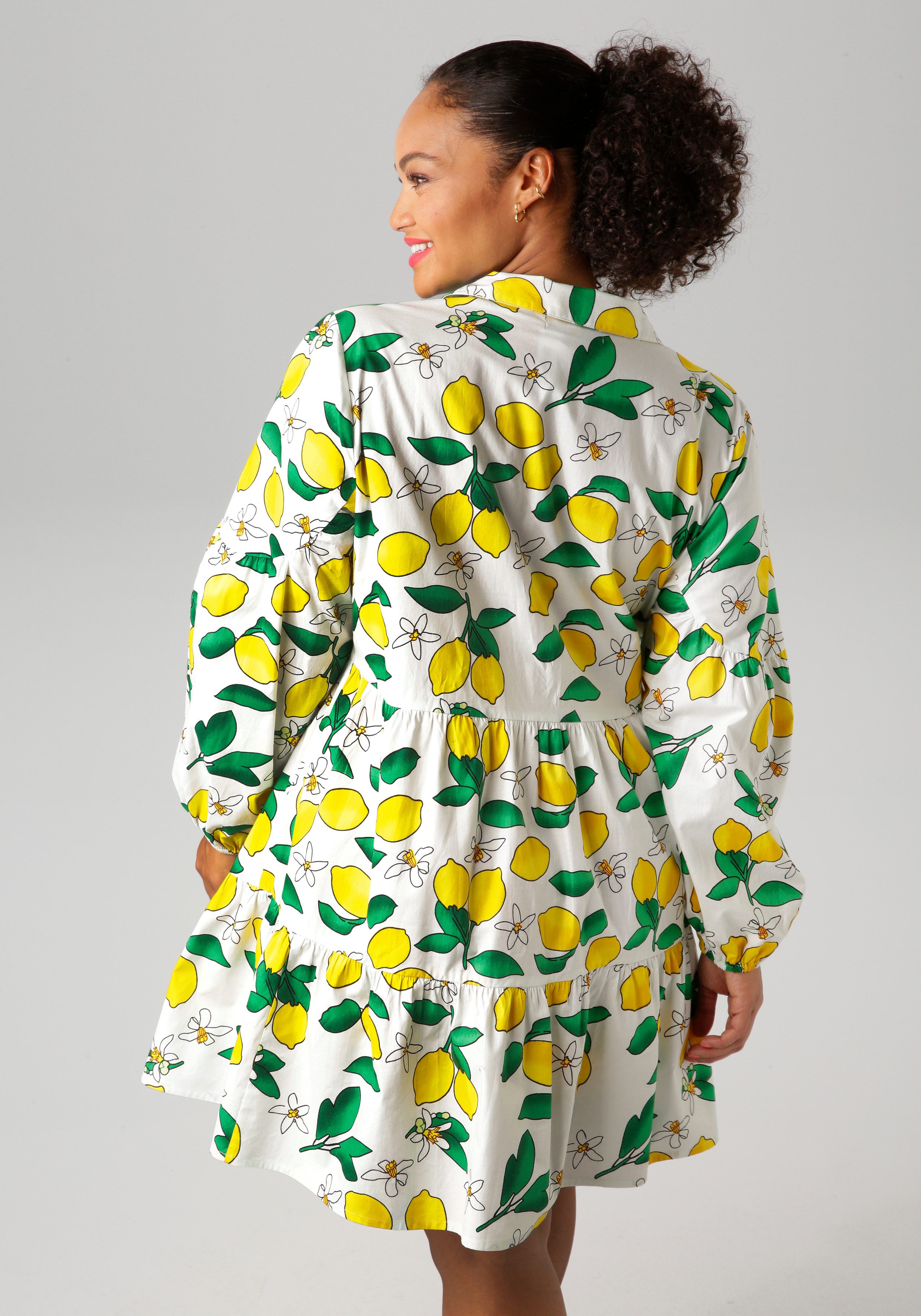 Aniston PLUS Lange tuniek in effen kleuren of met citroenprint - nieuwe collectie