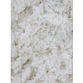carpetfine hoogpolig vloerkleed eddy met franje, woonkamer wit