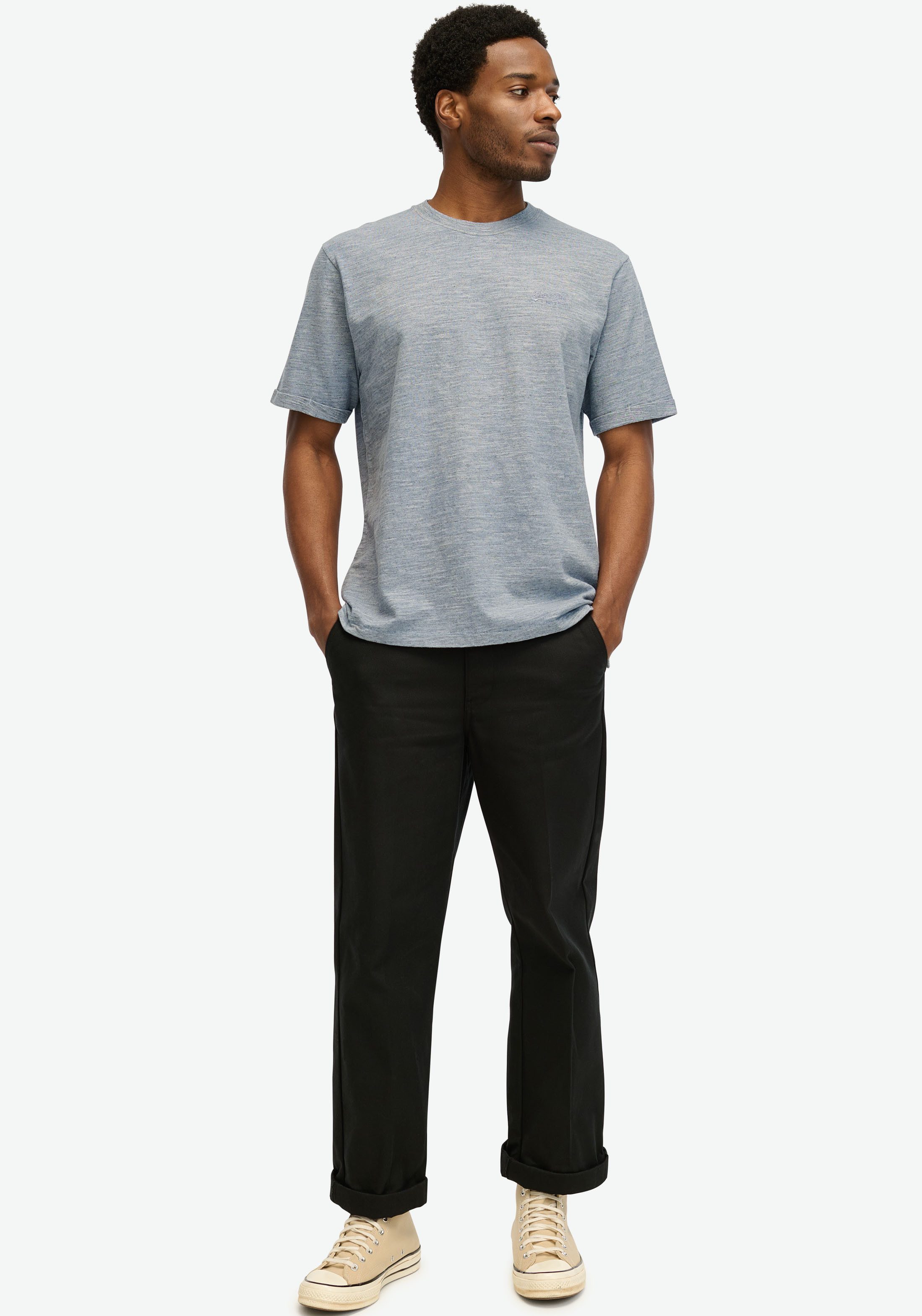 Superdry Shirt met ronde hals OD SLUB MARL T SHIRT