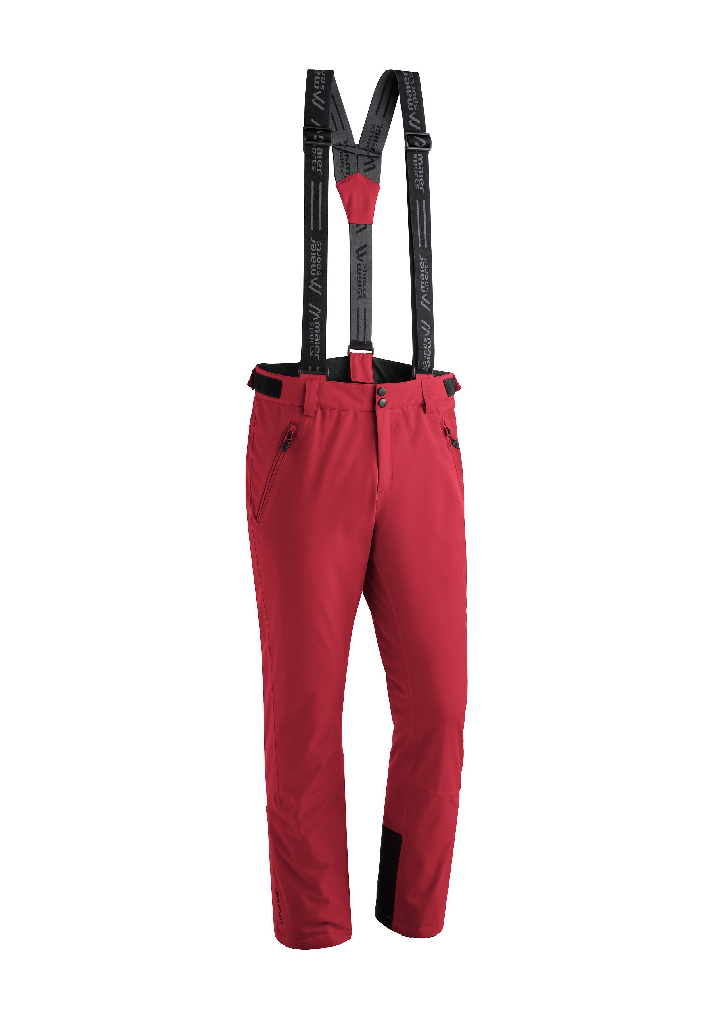 Maier Sports Skibroek Anton slim Heren sneeuwbroek met bretels wind waterdicht slim fit