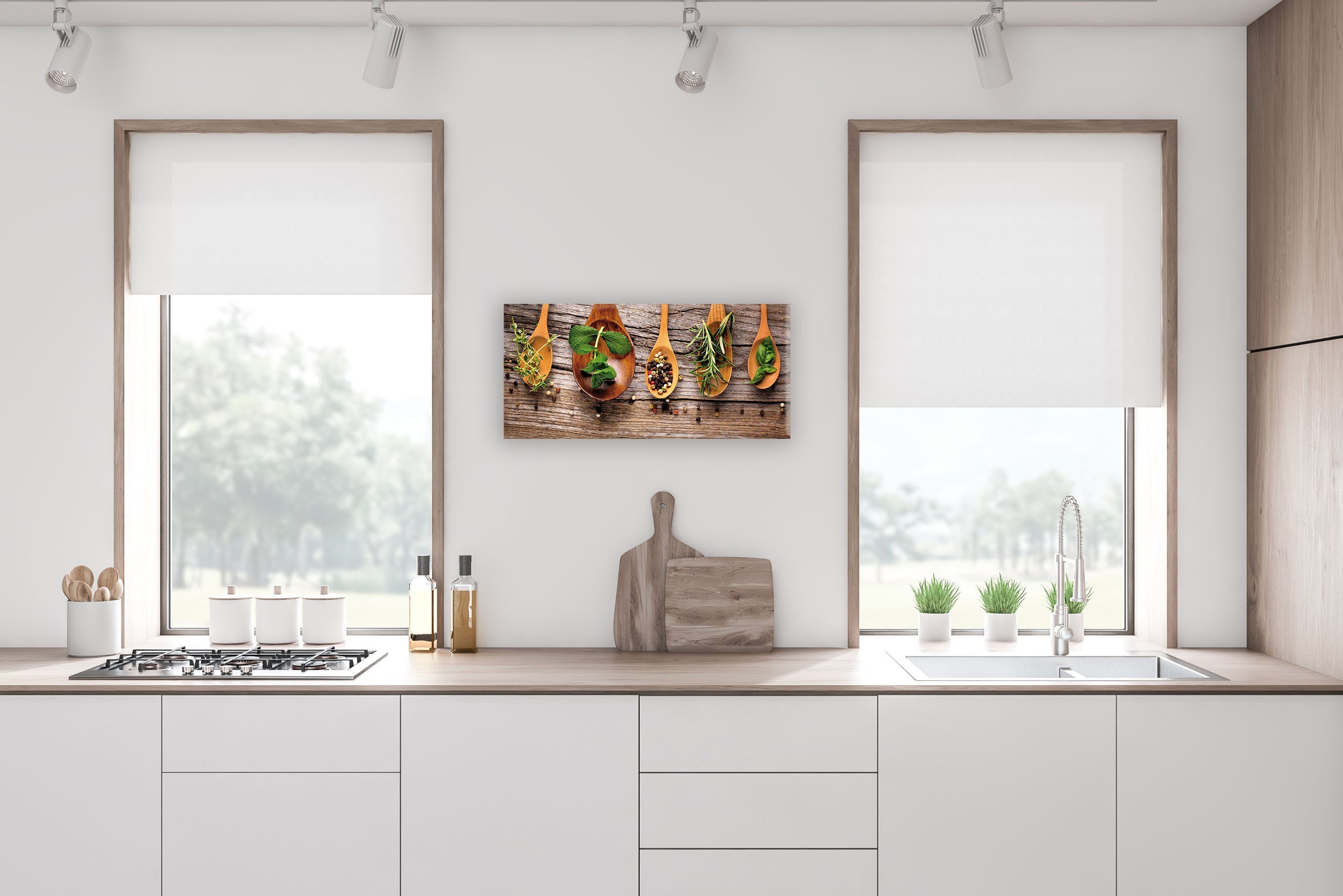 Bönninghoff Artprint op linnen Specerijen kruiden keuken deco (1 stuk)
