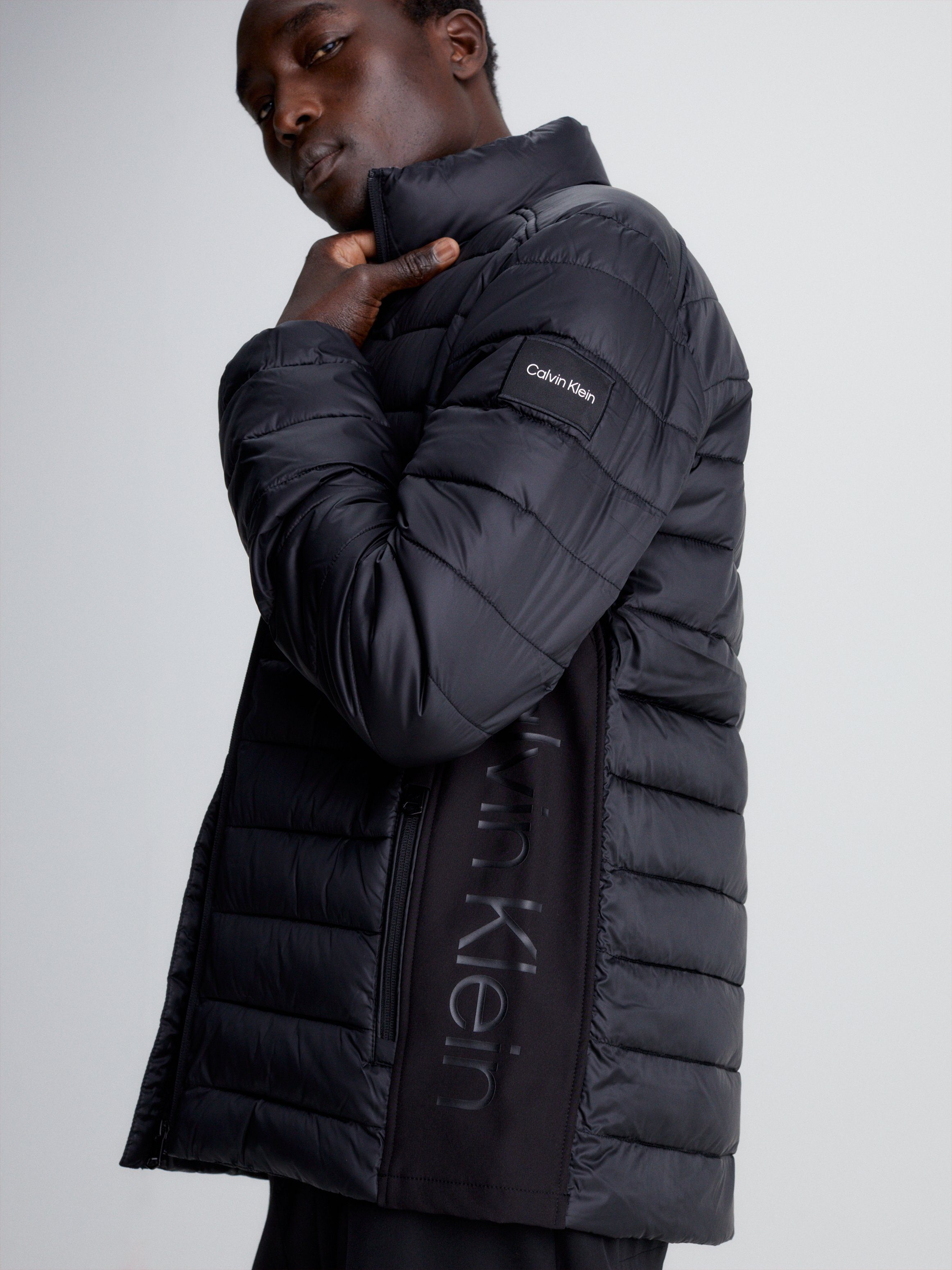 Calvin Klein Gewatteerde jas Side Logo zonder dons