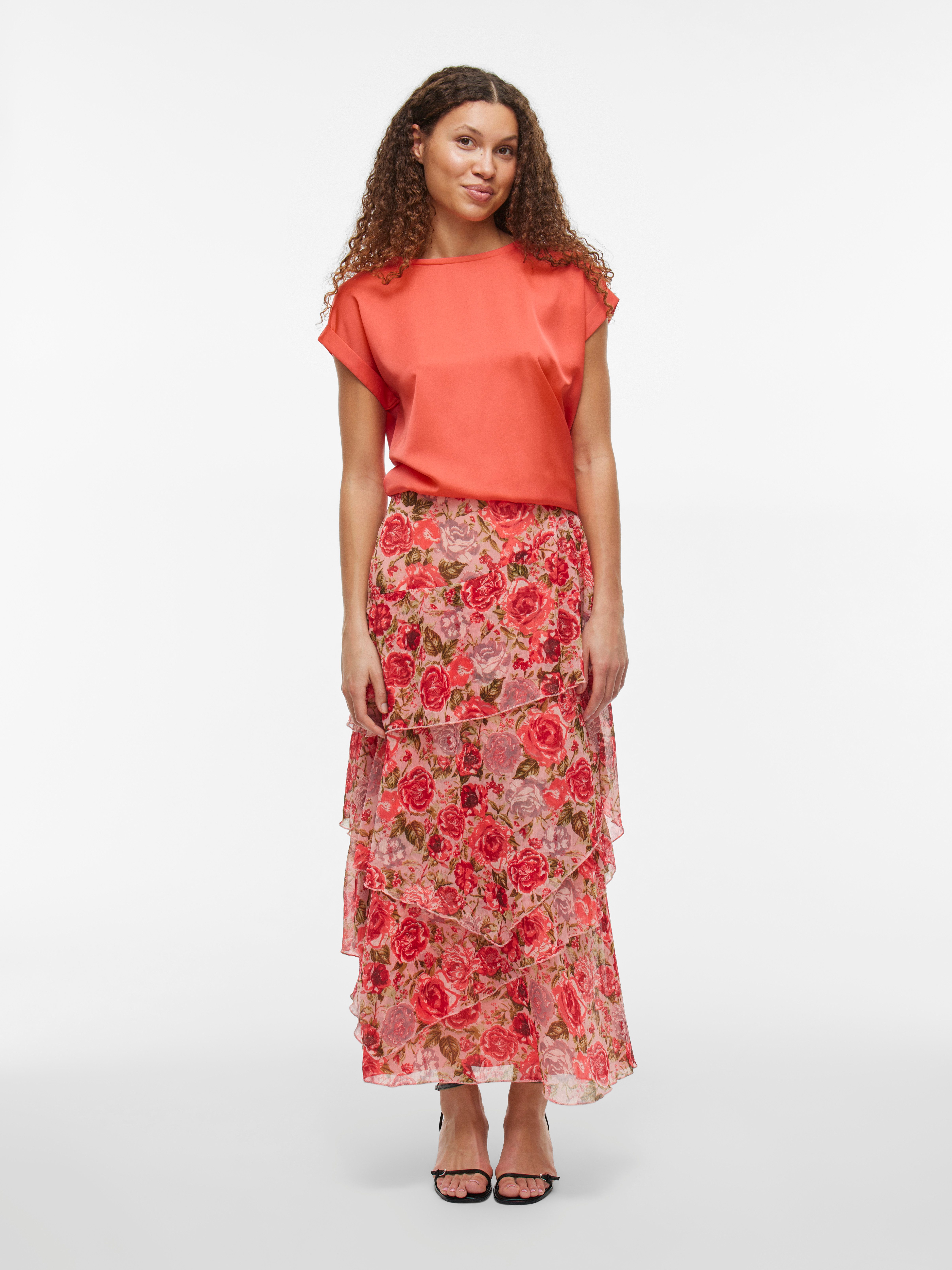 Vila Shirt met korte mouwen VIELLETTE S S SATIN TOP NOOS