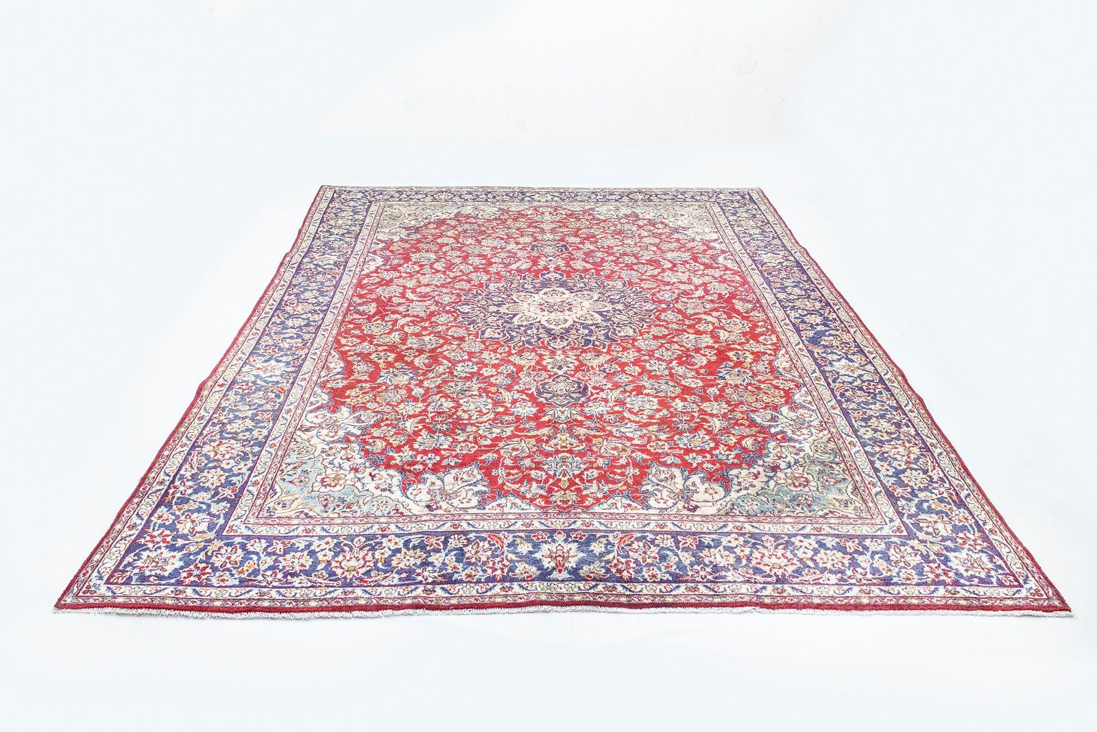 morgenland Wollen kleed Najafabad vloerkleed met de hand geknoopt rood