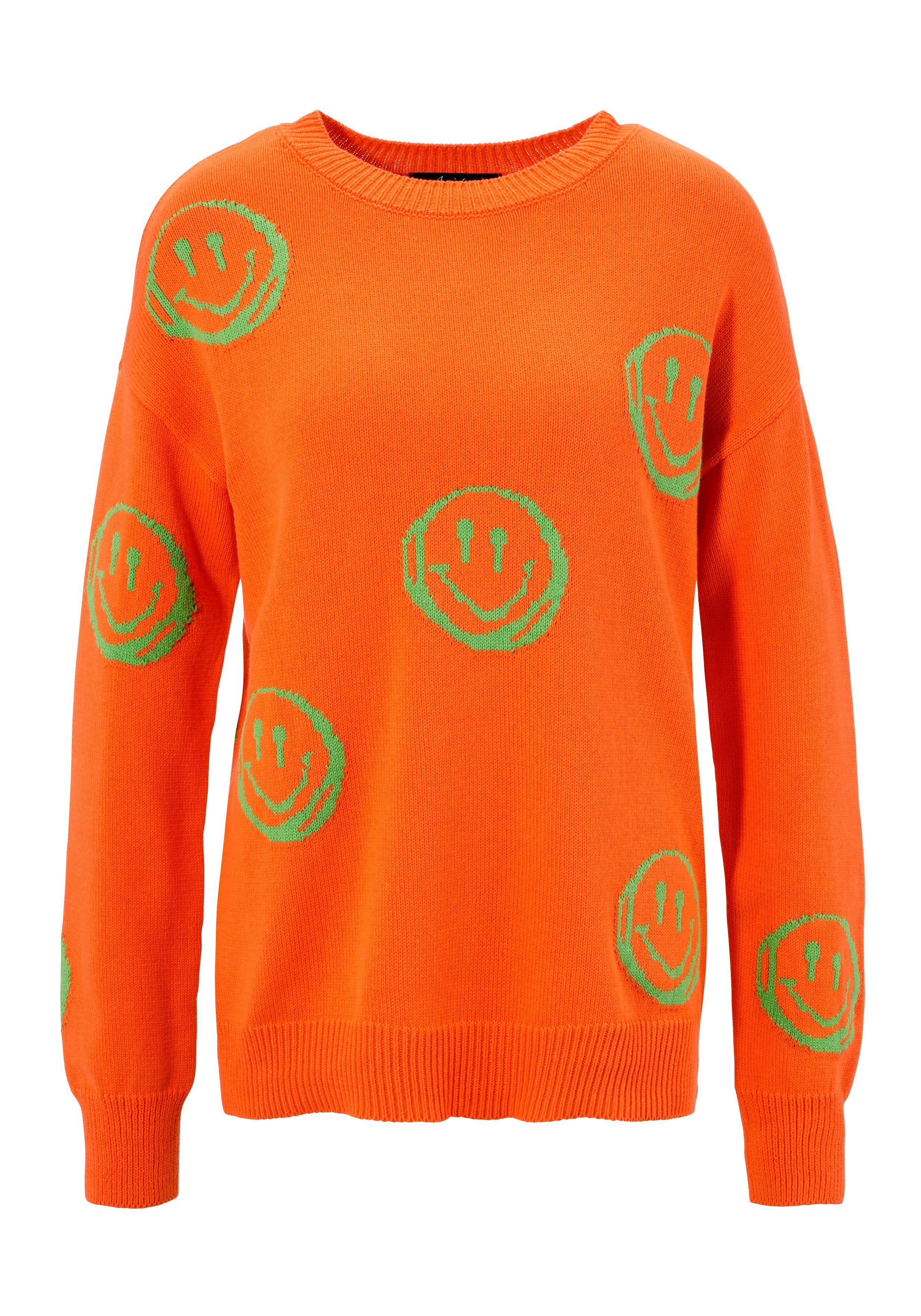 Aniston CASUAL Gebreide trui met ingebrachte smileys
