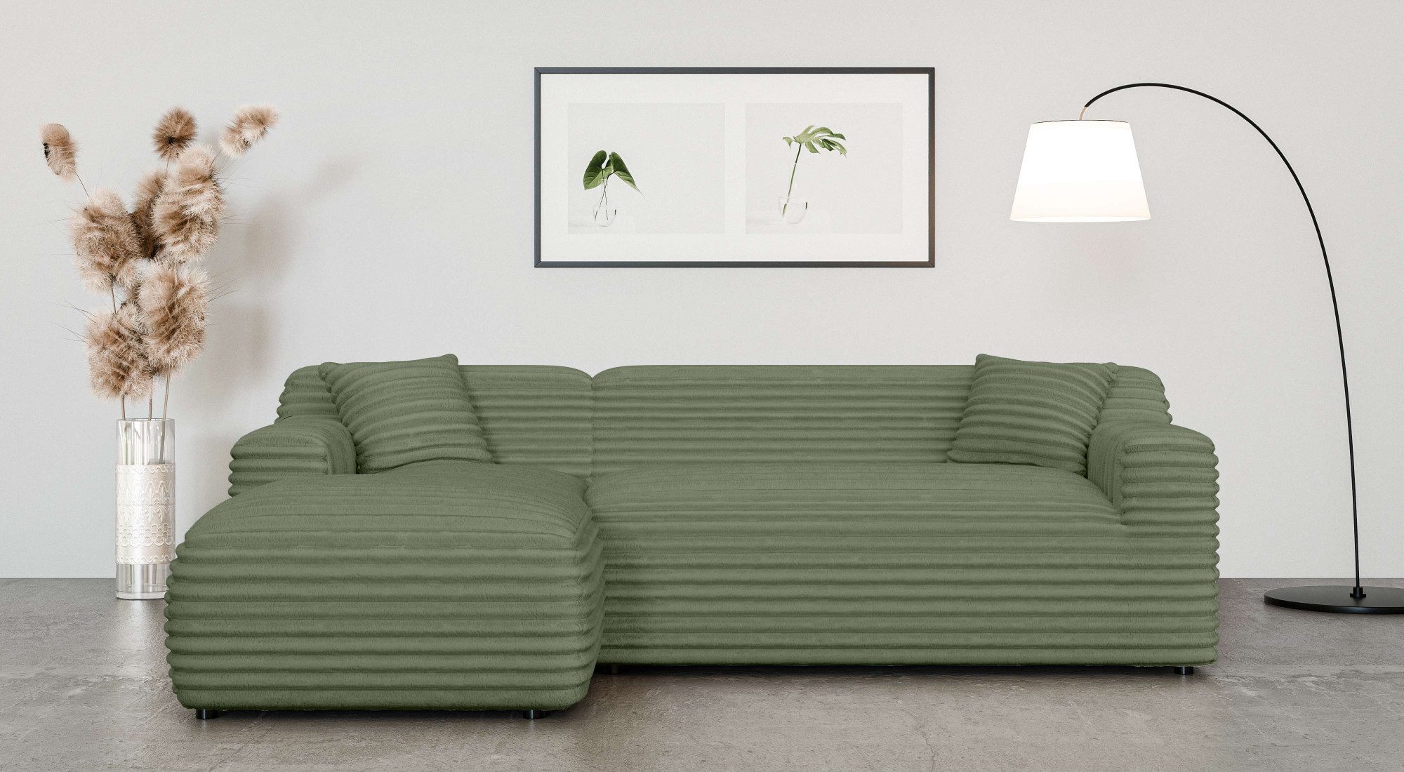 Home affaire Hoekbank LILLIANA designsofa, L-vorm met recamiere rechts/links bestelbaar