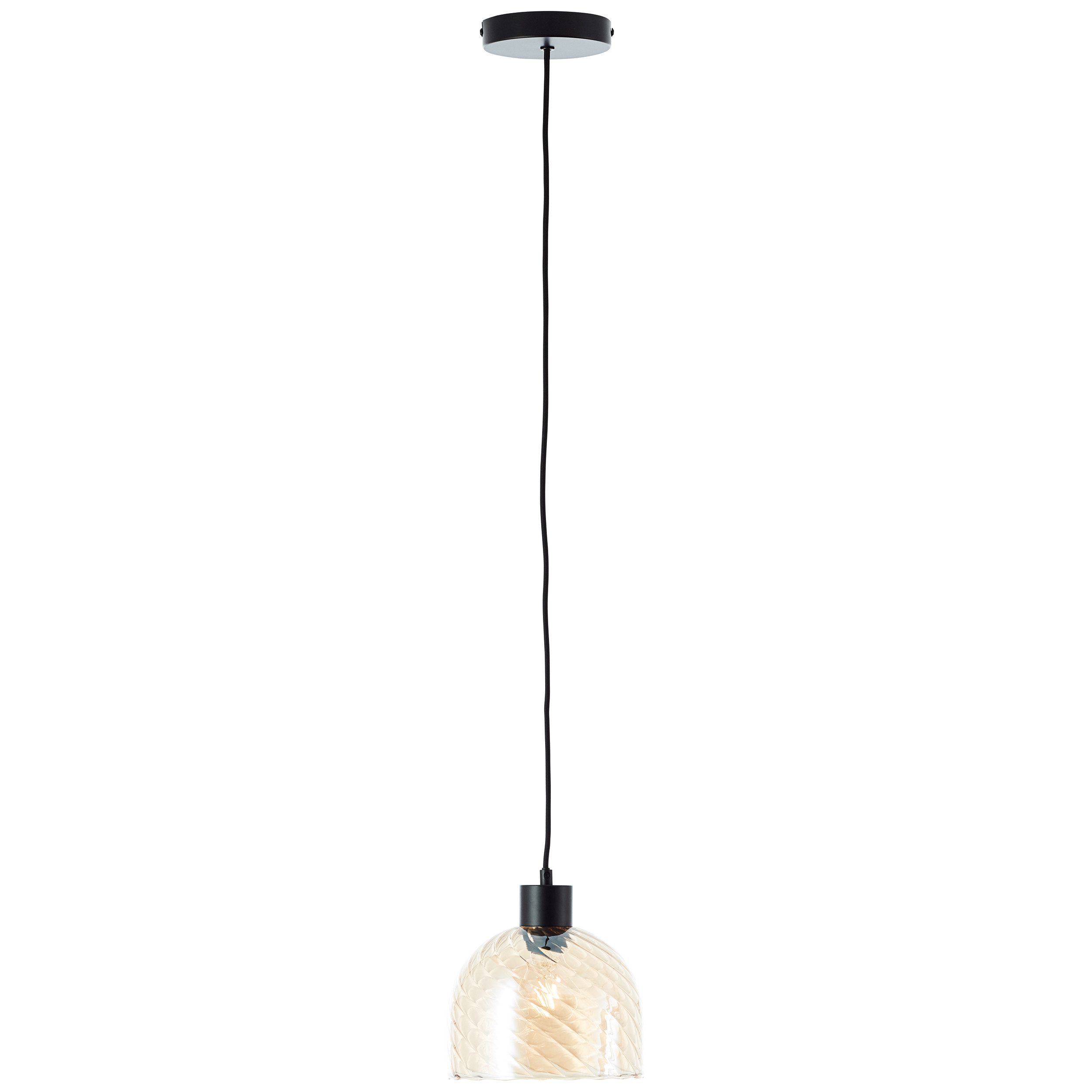 Brilliant Leuchten Hanglamp Casto 150 x 19 cm, e27, inkortbaar, glas, amberkleurig