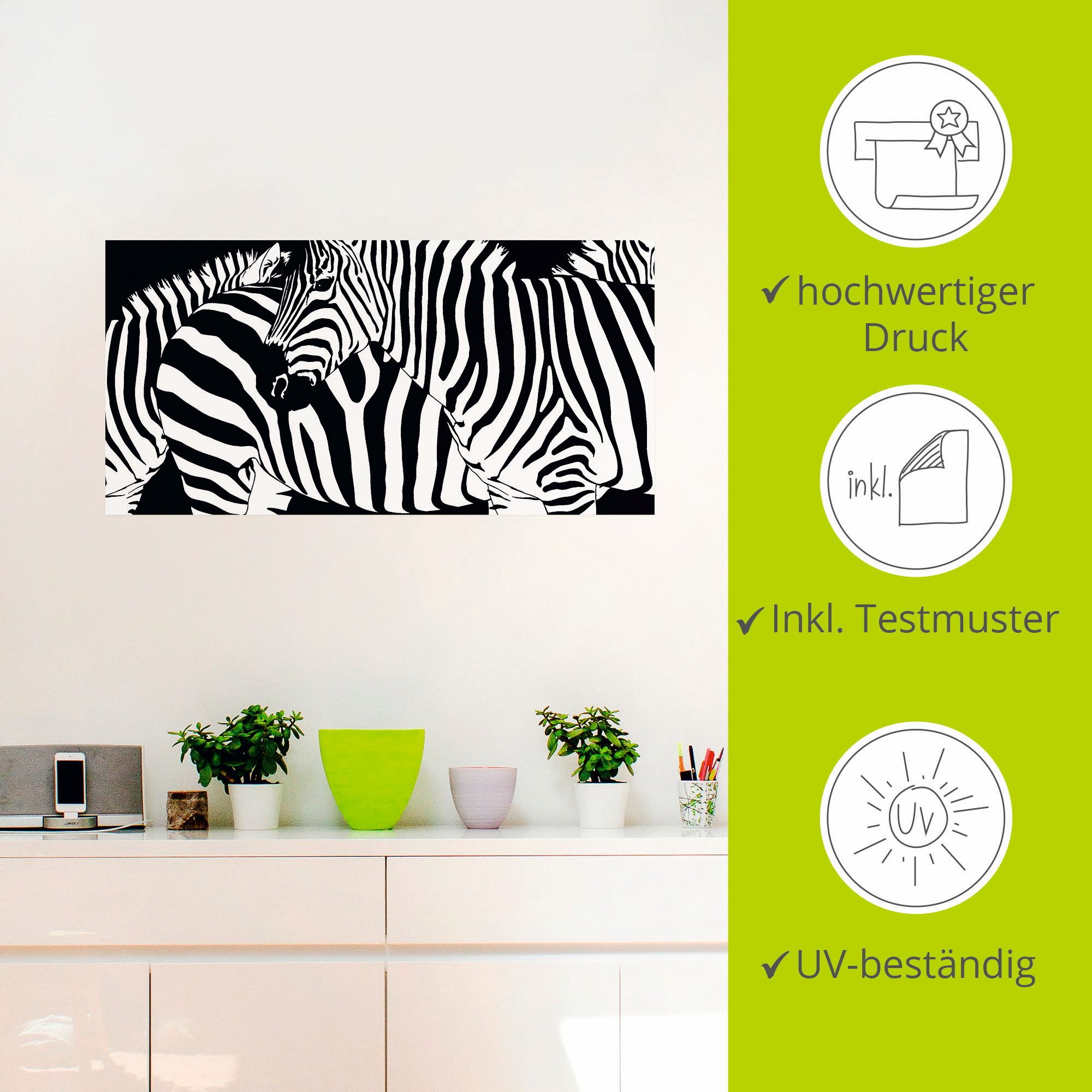 Artland Wandfolie Zebrastrepen