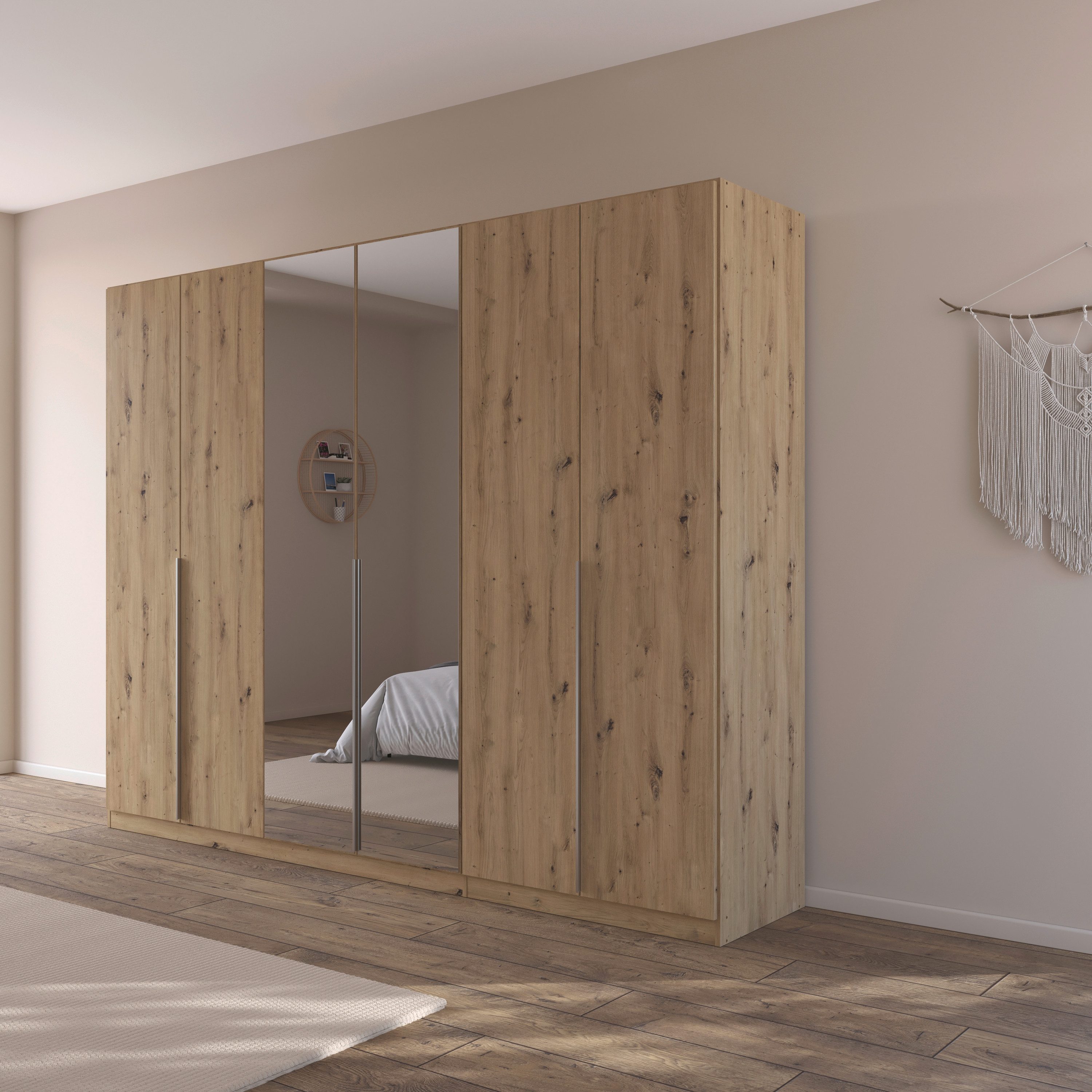 rauch Draaideurkast Kledingkast kast garderobe AGORDO met decor- of hoogglansfront doordachte binnenuitrusting, in 6 breedtes en 2 hoogtes made in germany