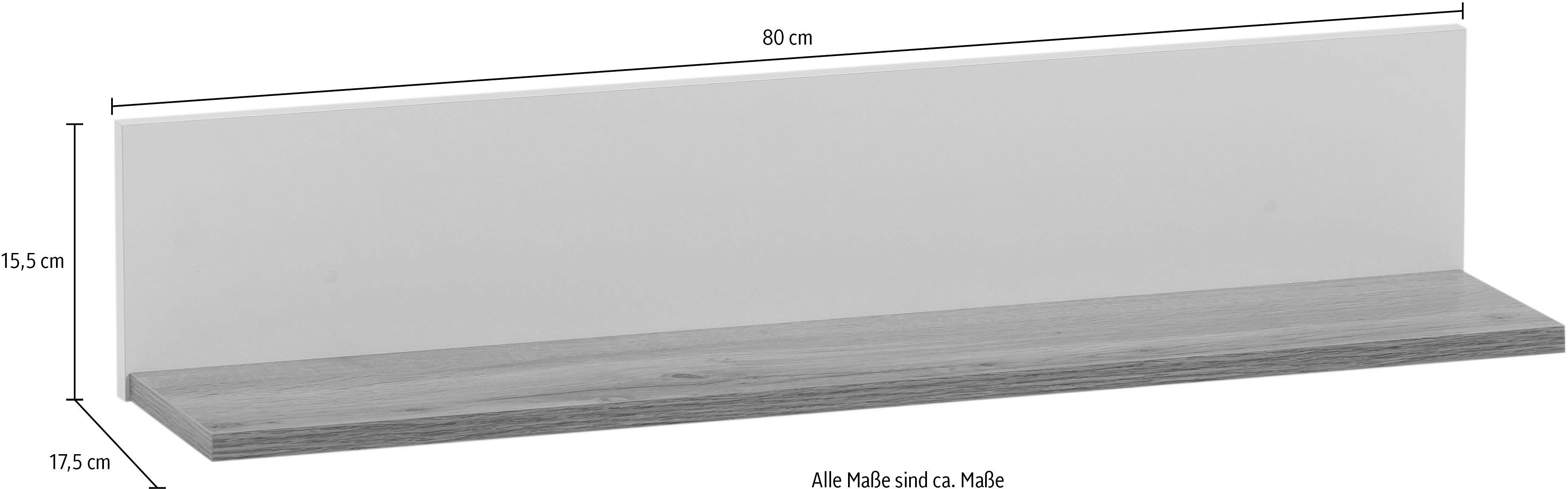 Schildmeyer Stellingkast Jelda, breedte 80 cm Houtdecor met voelbare structuur