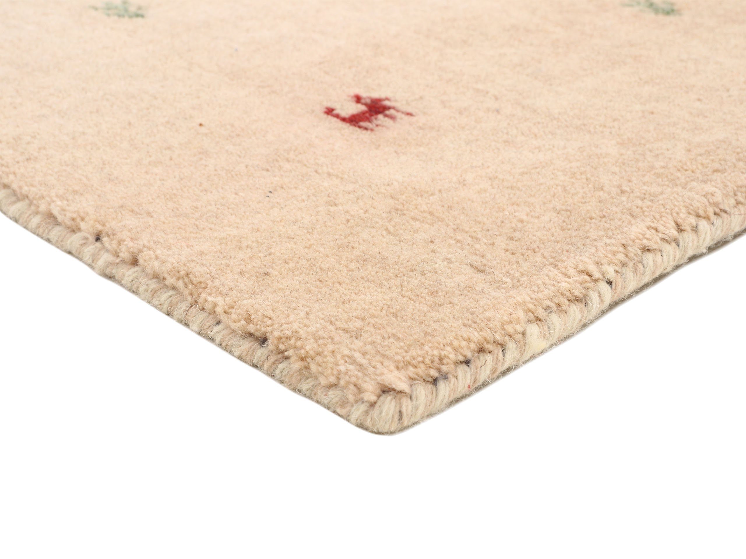 carpetfine Wollen kleed Gabbeh-Uni zuivere wol, met de hand geweven, gabbeh loom diermotief, speciaal model vierkant