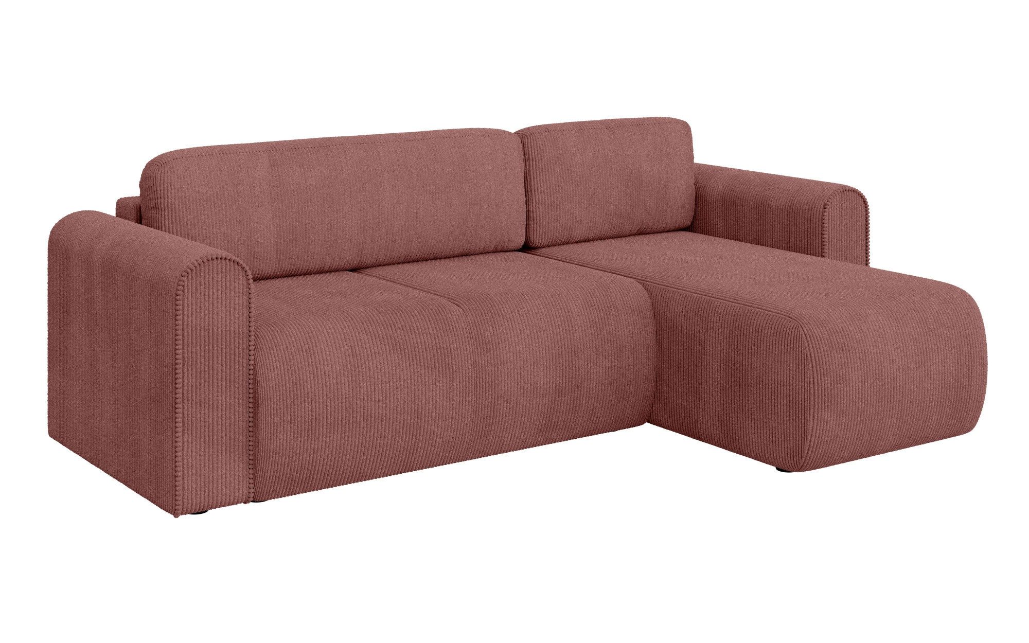 INOSIGN Hoekbank Zacharia optioneel slaapbank met opbergruimte, B/D/H 250/166/86 cm L-vorm met golfondersteuning, recamière aan beide zijden te monteren