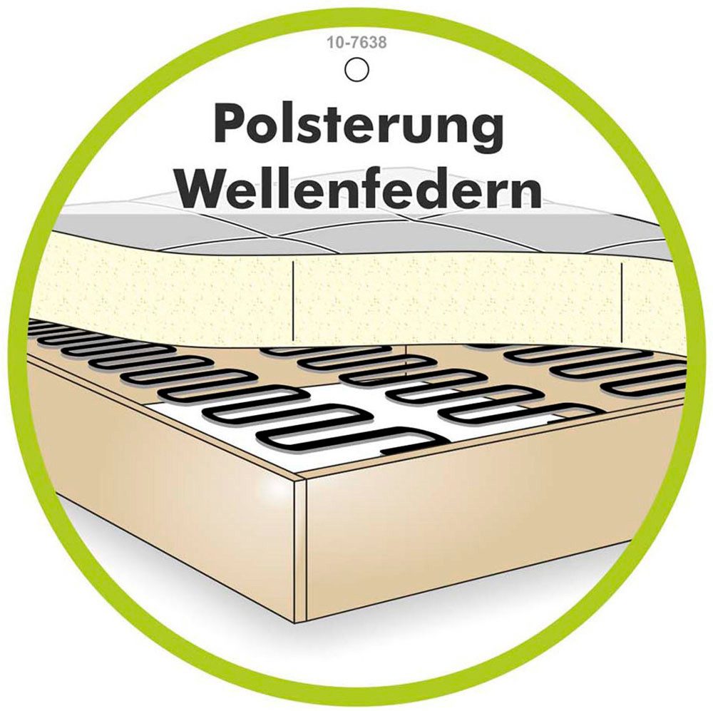 Jockenhöfer Gruppe Hocker Salo in retro-look met golfvering en vrij plaatsbaar