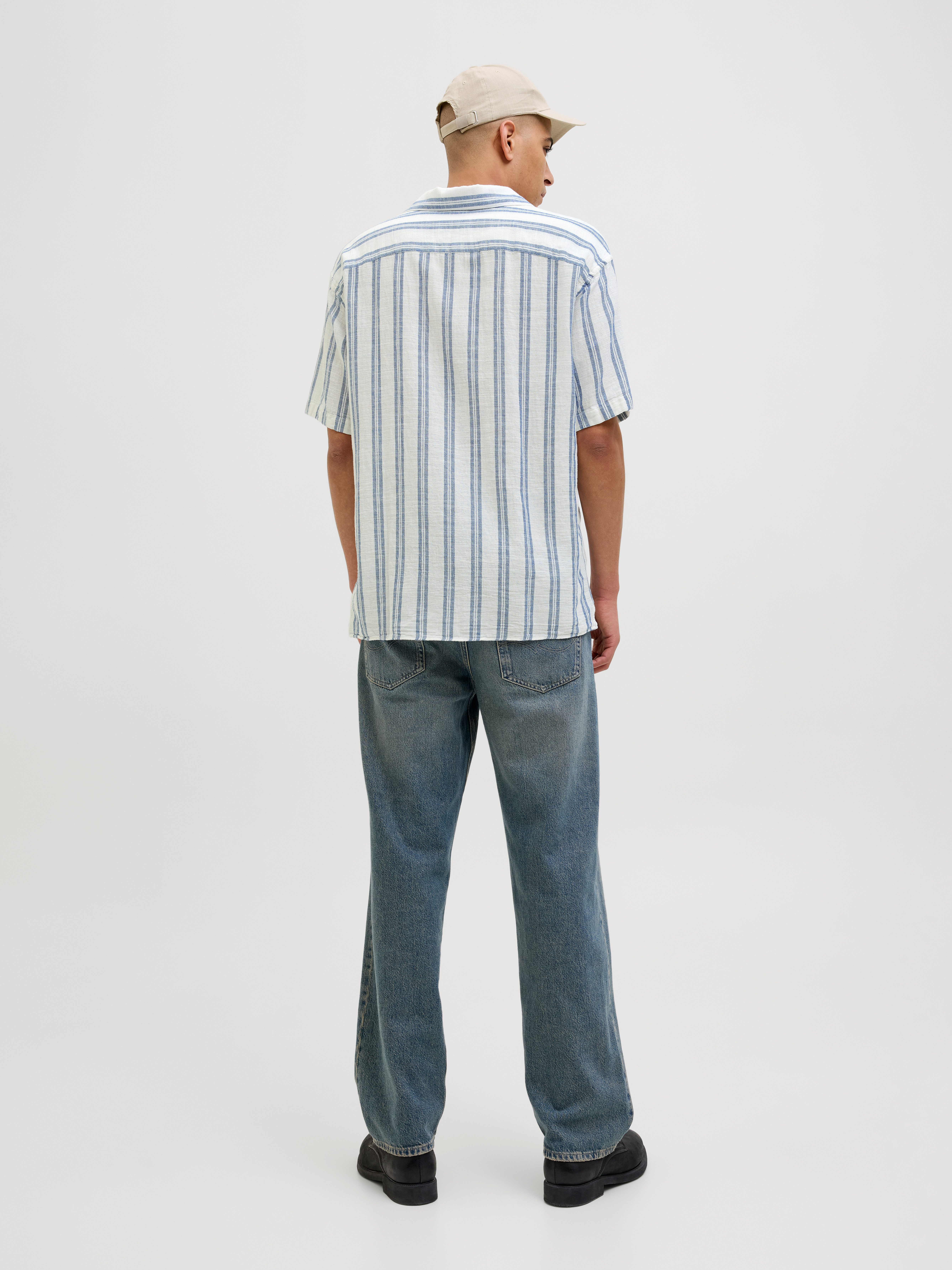 Jack & Jones Overhemd met korte mouwen JJEENZO STRIPE RESORT SHIRT SS SN