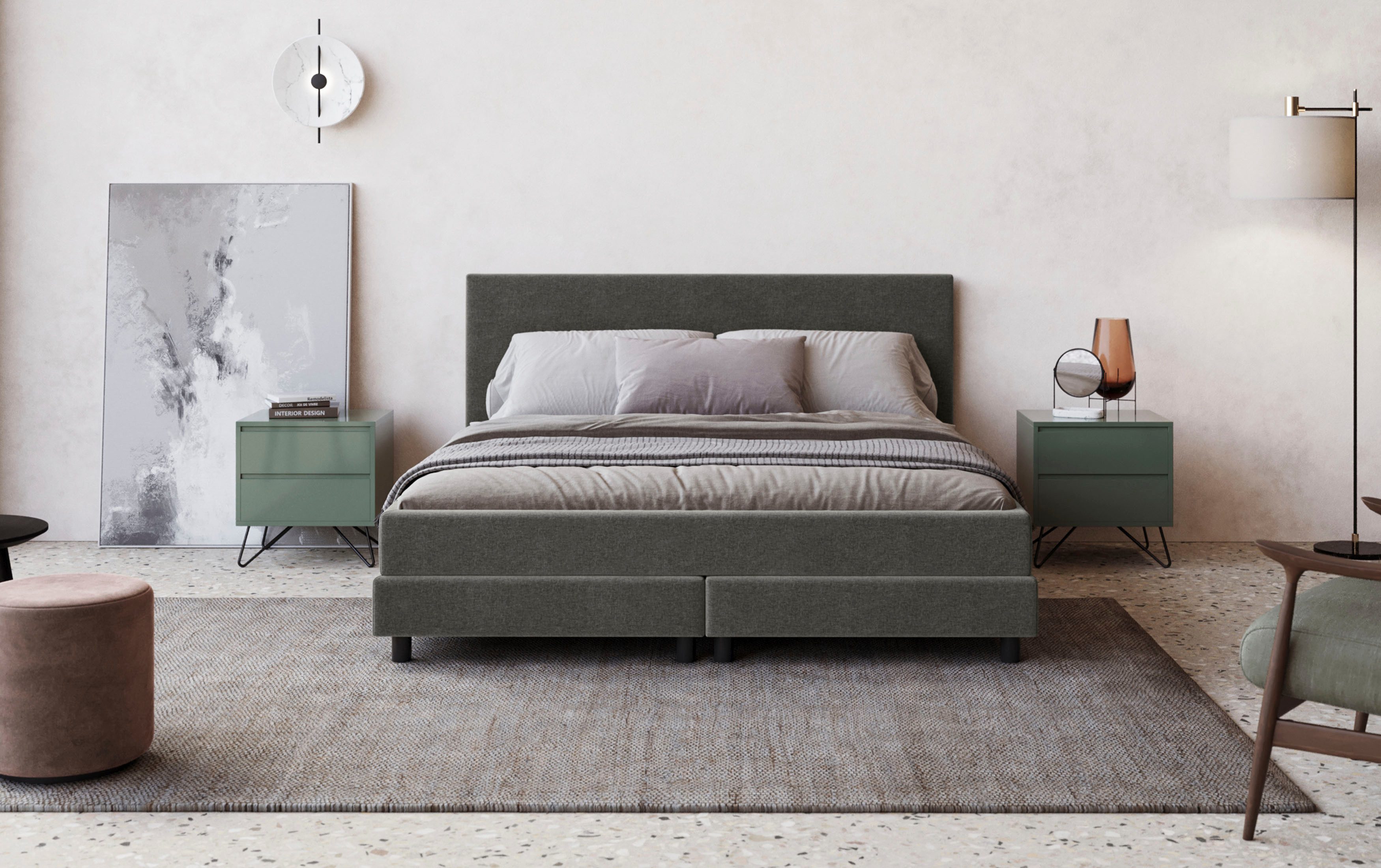 COTTA Boxspring Andorra incl. topper, verkrijgbaar in verschillende breedtes
