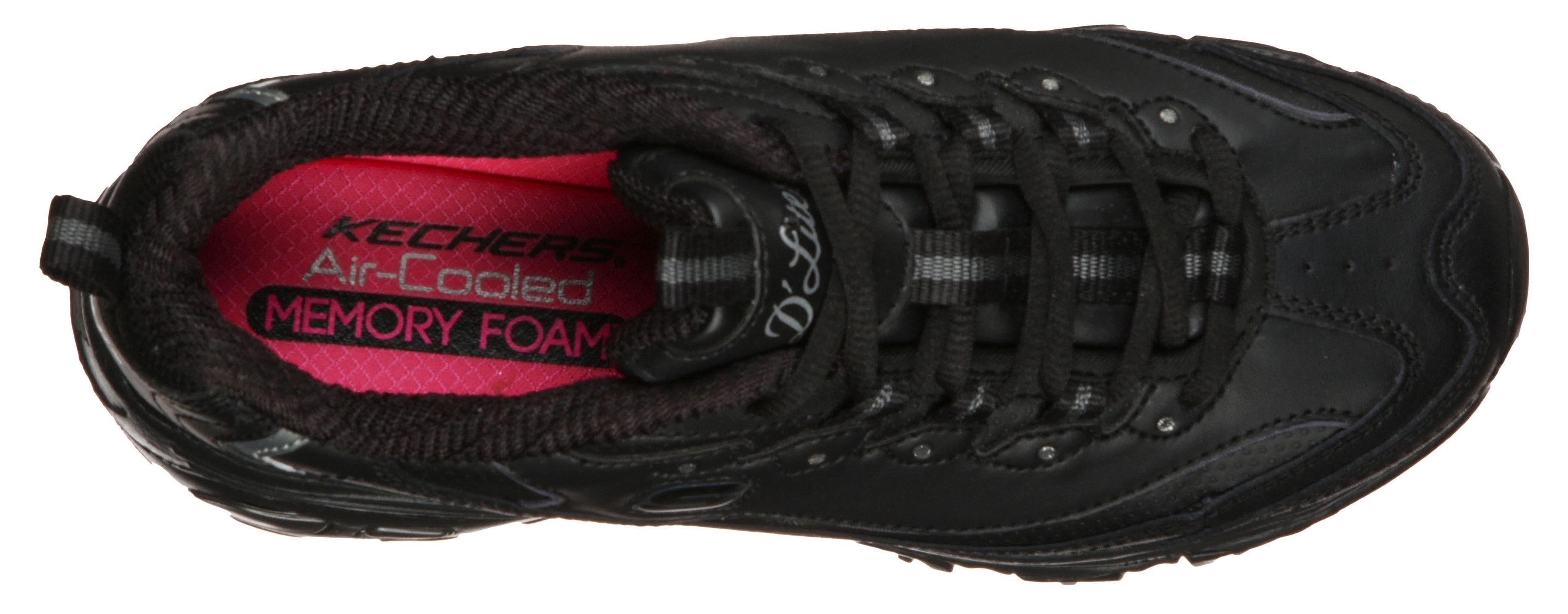 Skechers Sneakers D´Lites-Fresh Start Vrijetijdsschoen, lage schoen, veterschoen met bio-dri-uitrusting