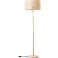 home affaire staande lamp lianna e27, max. 40 w, duurzaam, rotan-vlechtwerk (1 stuk) beige