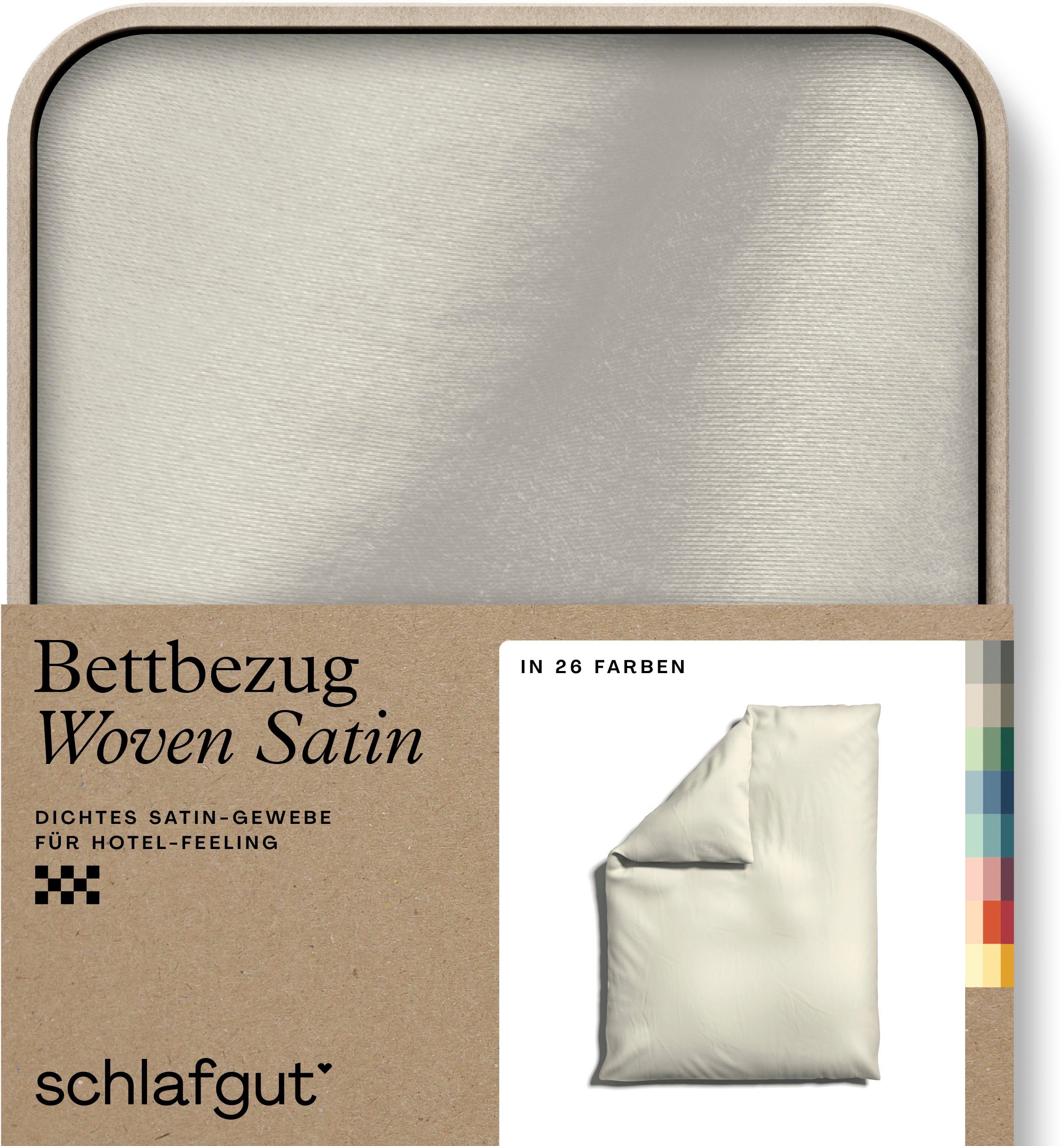 Schlafgut Dekbedovertrek Woven Satin bijzonder dicht geweven, mix & match: bijpassende kussenhoes verkrijgbaar (1 stuk) dekbedovertrekken maat