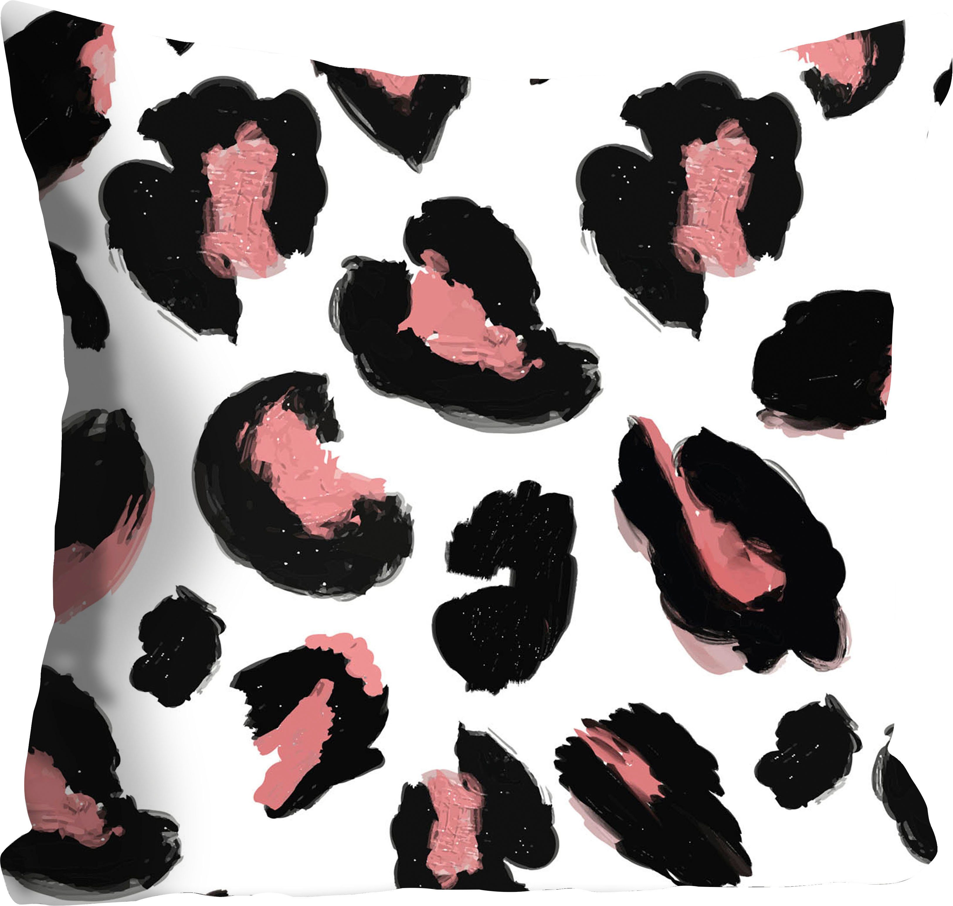 queence Sierkussen Sonja met animal-print in luipaarddesign, kussenovertrek zonder vulling(1 stuk)