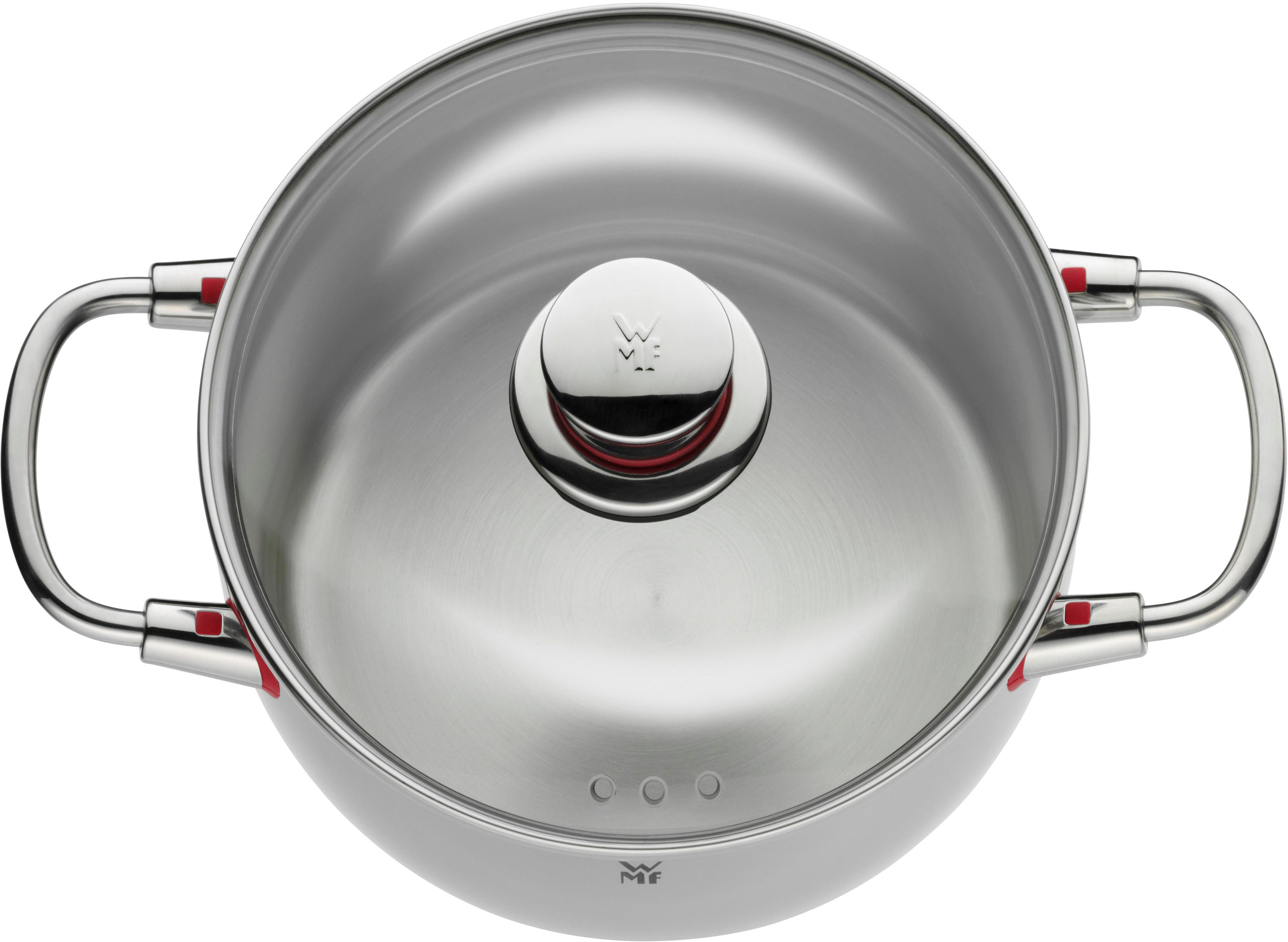 WMF Pannenset Quality One Cool+ technologie voor warmte-reducerende handvatten, brede beschermrand (set)