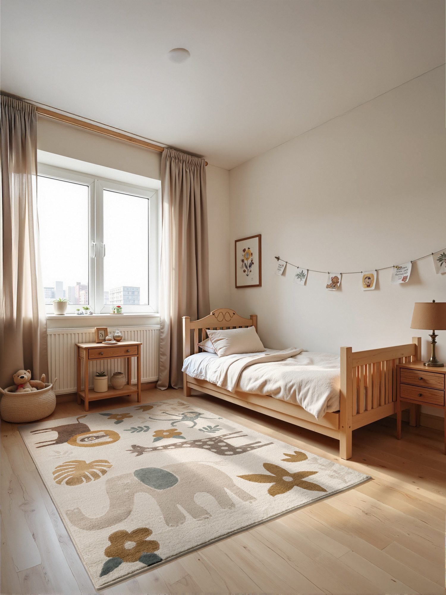 HANSE Home Kindervloerkleed Animal Safari Speeltapijt, stevig, kinderkamer, kortpolig, speelondergrond
