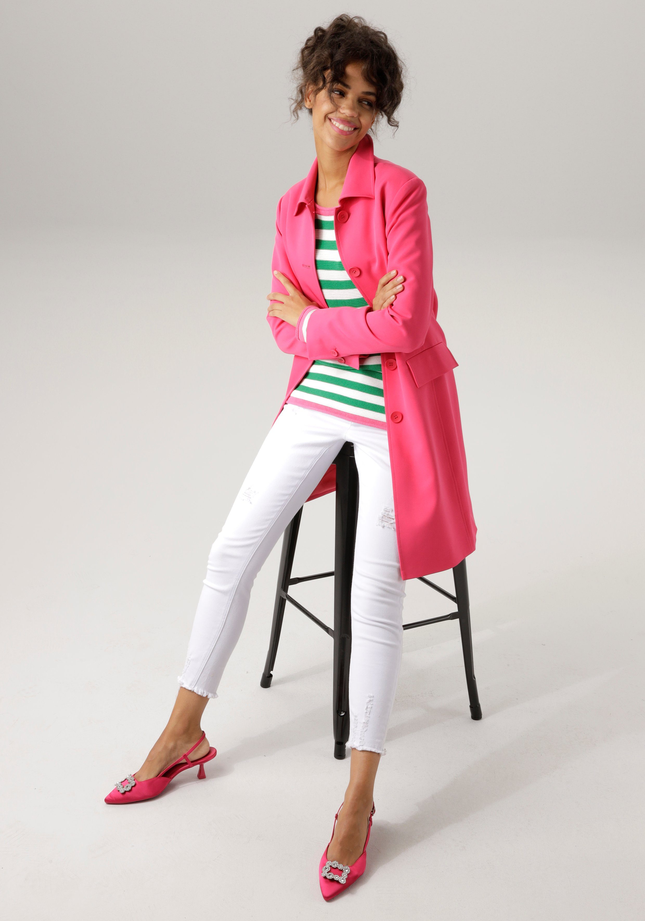 Aniston CASUAL Korte jas in trendy knalkleuren
