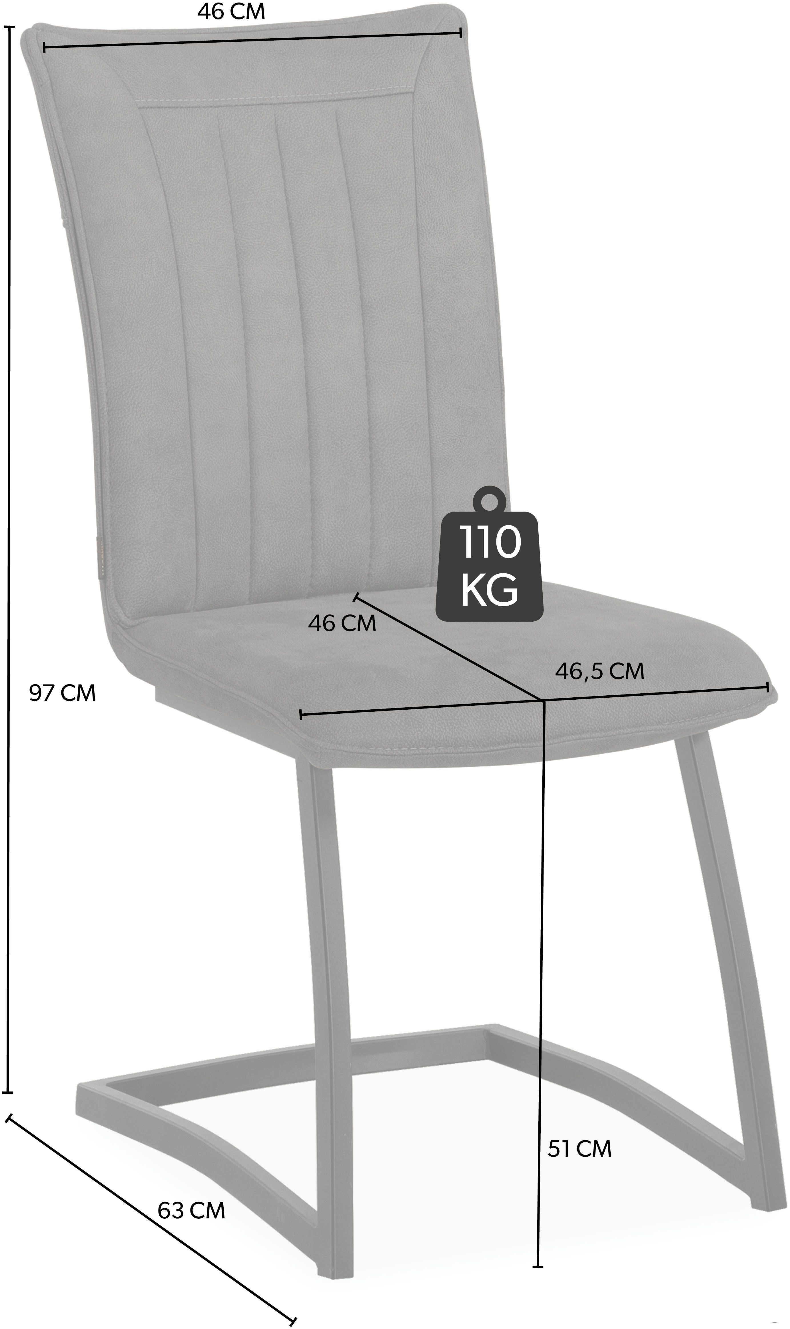 OMG Design Vrijdragende stoel Amara Eetkamerstoel, keukenstoel, onderhoudsvriendelijke bekleding (set)