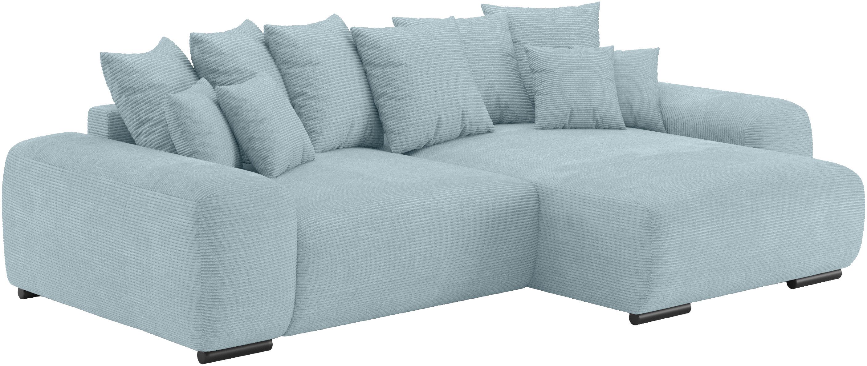 Mr. Couch Hoekbank Sundance, L-vorm Permanente slaper met bed, bedbox, tot 140 kg belastbaar blauw, hoekbanken, Bettfunktion links-Recamiere rechts