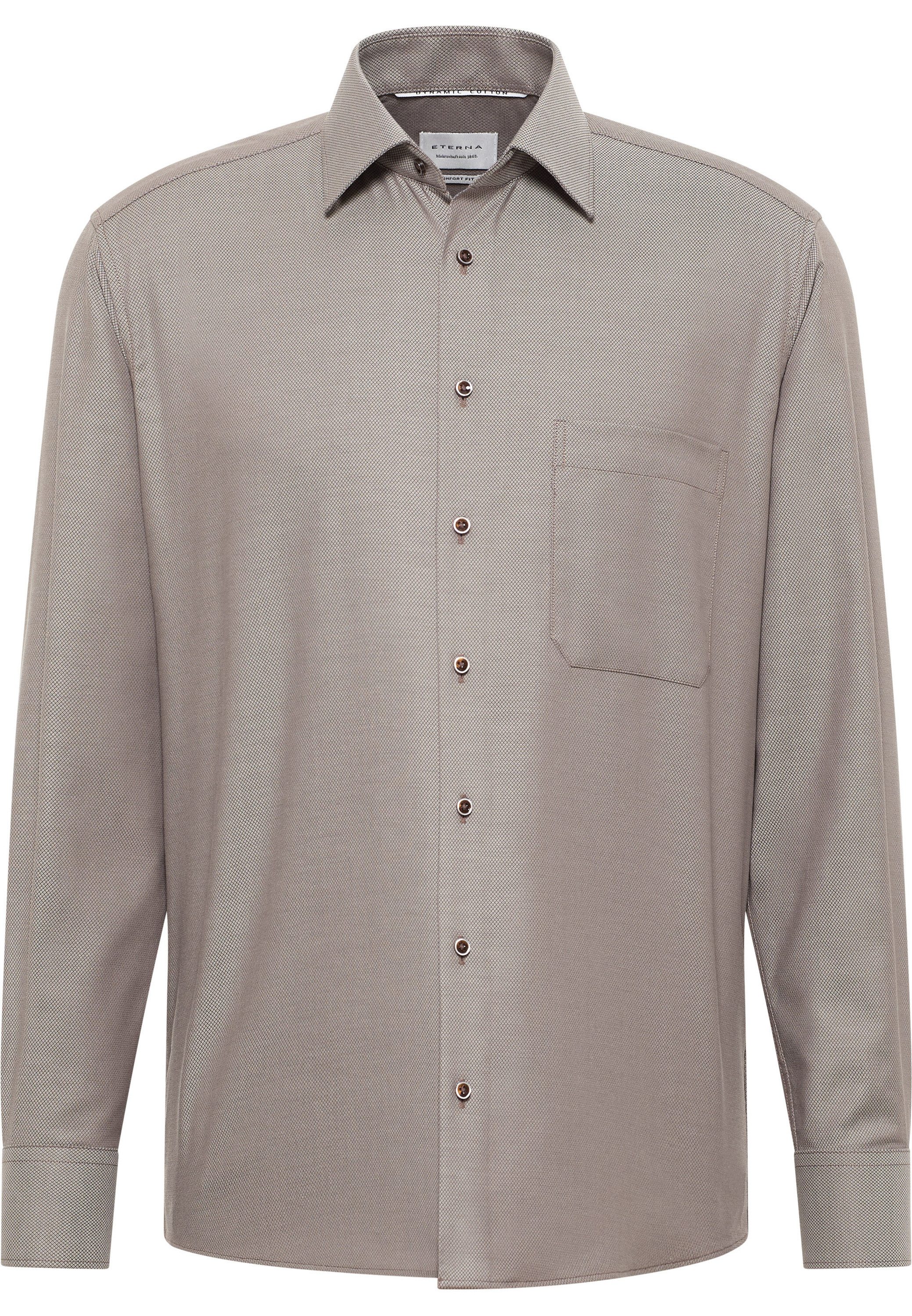 Eterna Overhemd met lange mouwen Comfort fit NON IRON (strijkvrij)