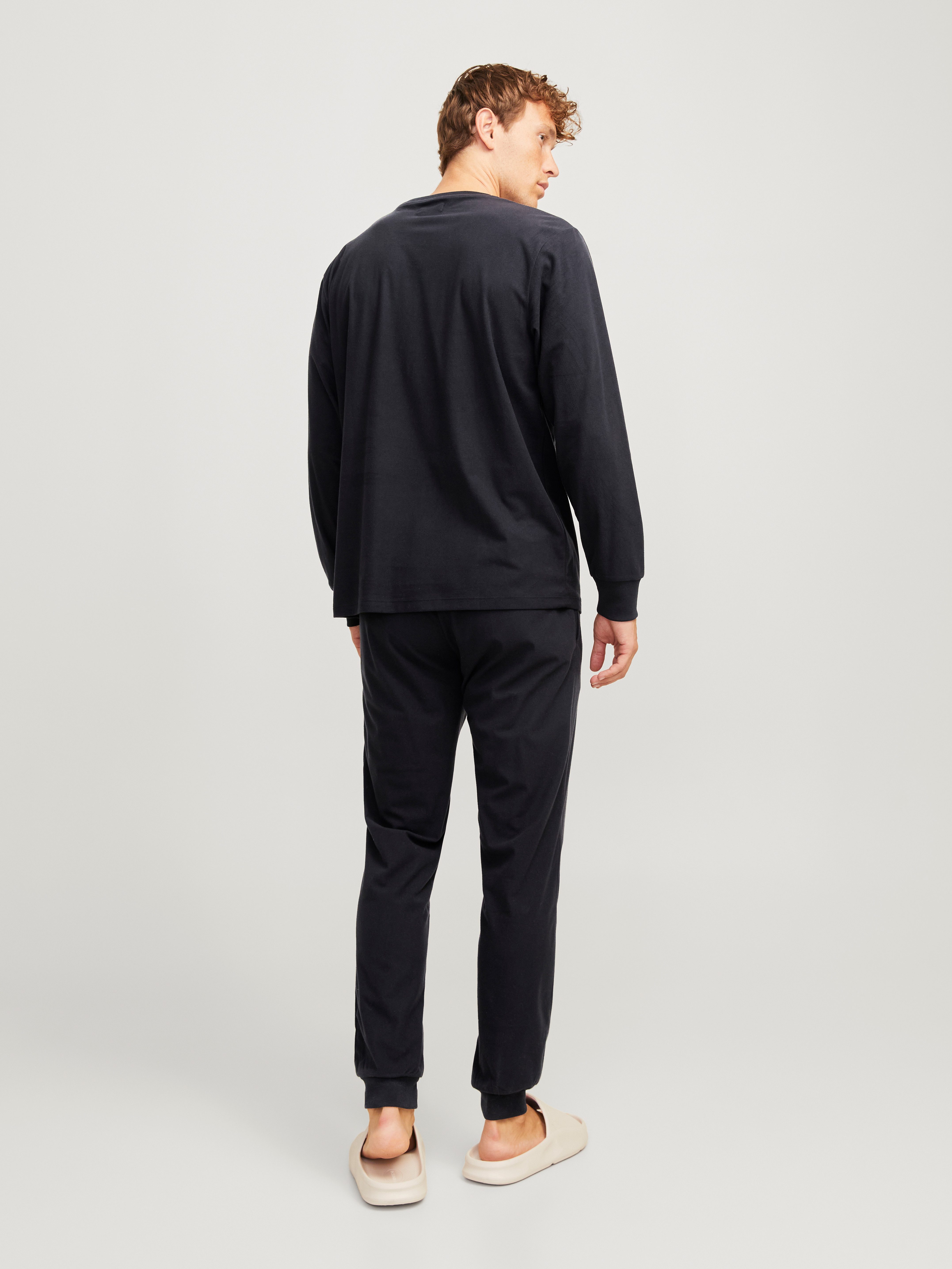 Jack & Jones Shirt met lange mouwen JACSOLID LOUNGE SET W NOOS (set 2-delig)