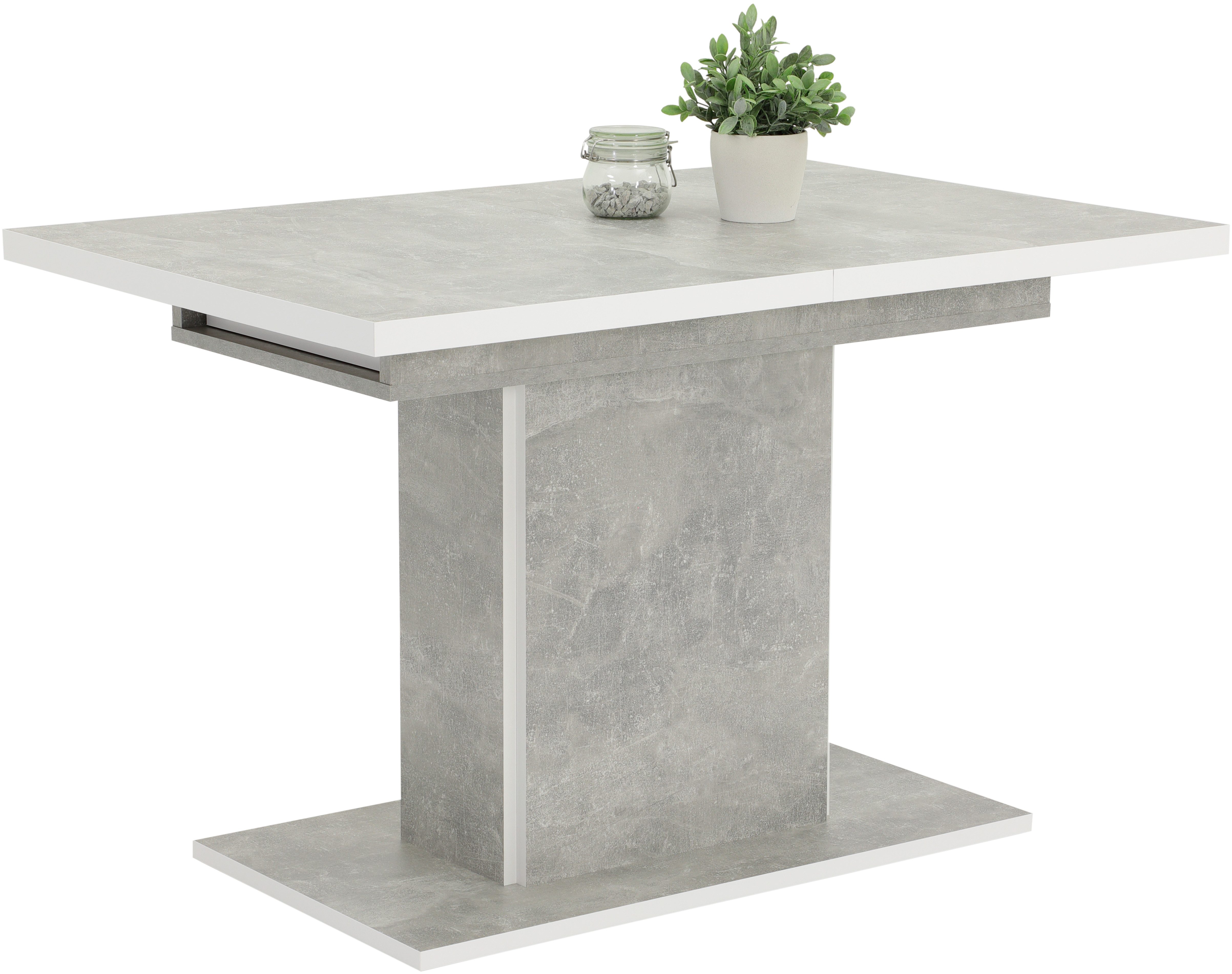 HELA Eethoek Donau Zuilentafel,Inlegplaat,uitbreidbaar,Schwinger,Handvat (5-delig)