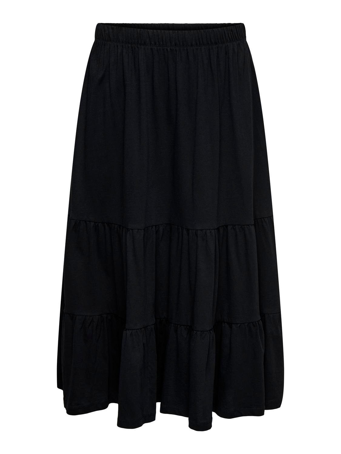 ONLY CARMAKOMA midi rok zwart