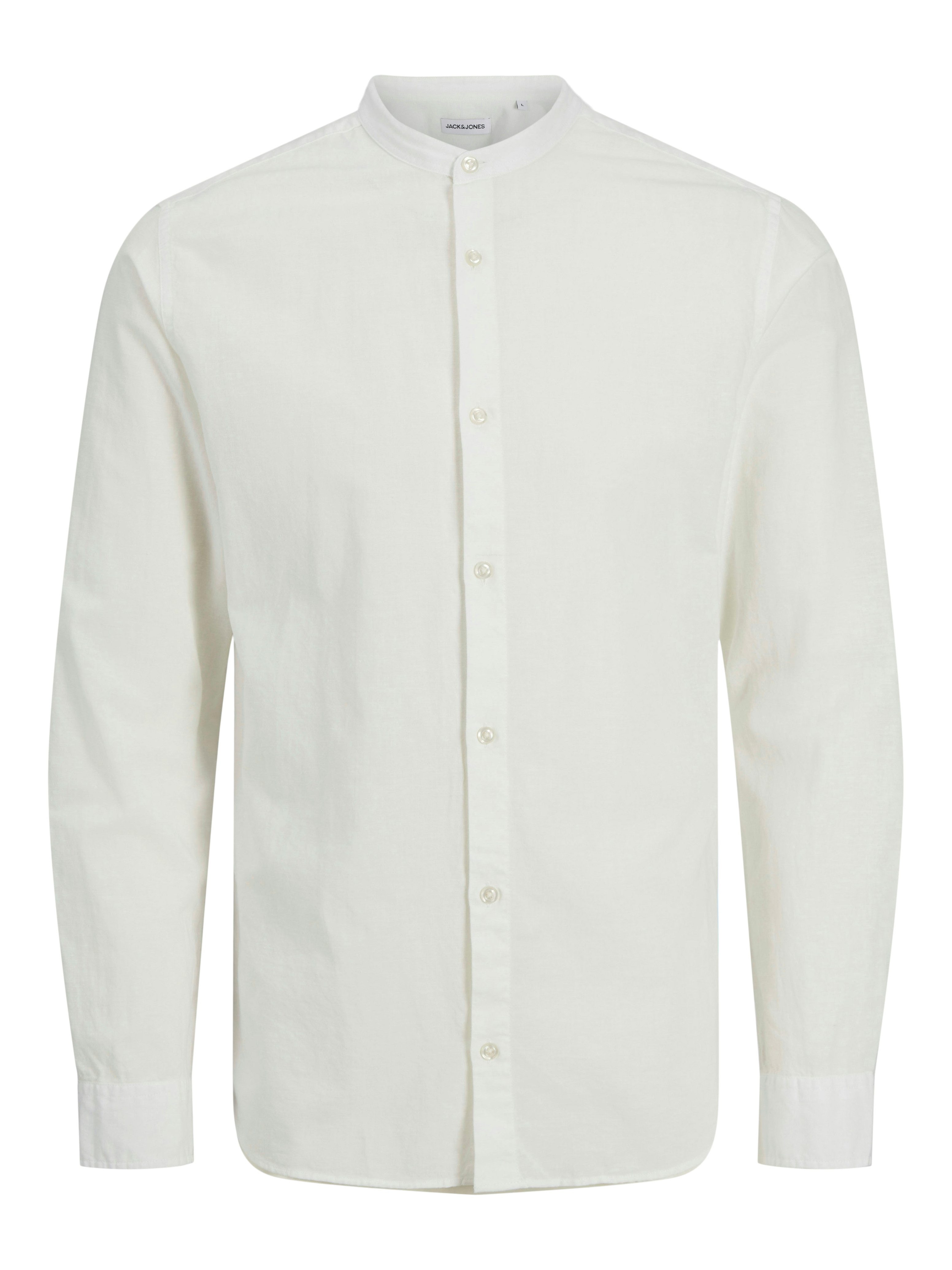 Jack & Jones PlusSize Overhemd met lange mouwen JJEBREEZE LINEN BLE BAND SHIRT LS SN PLS