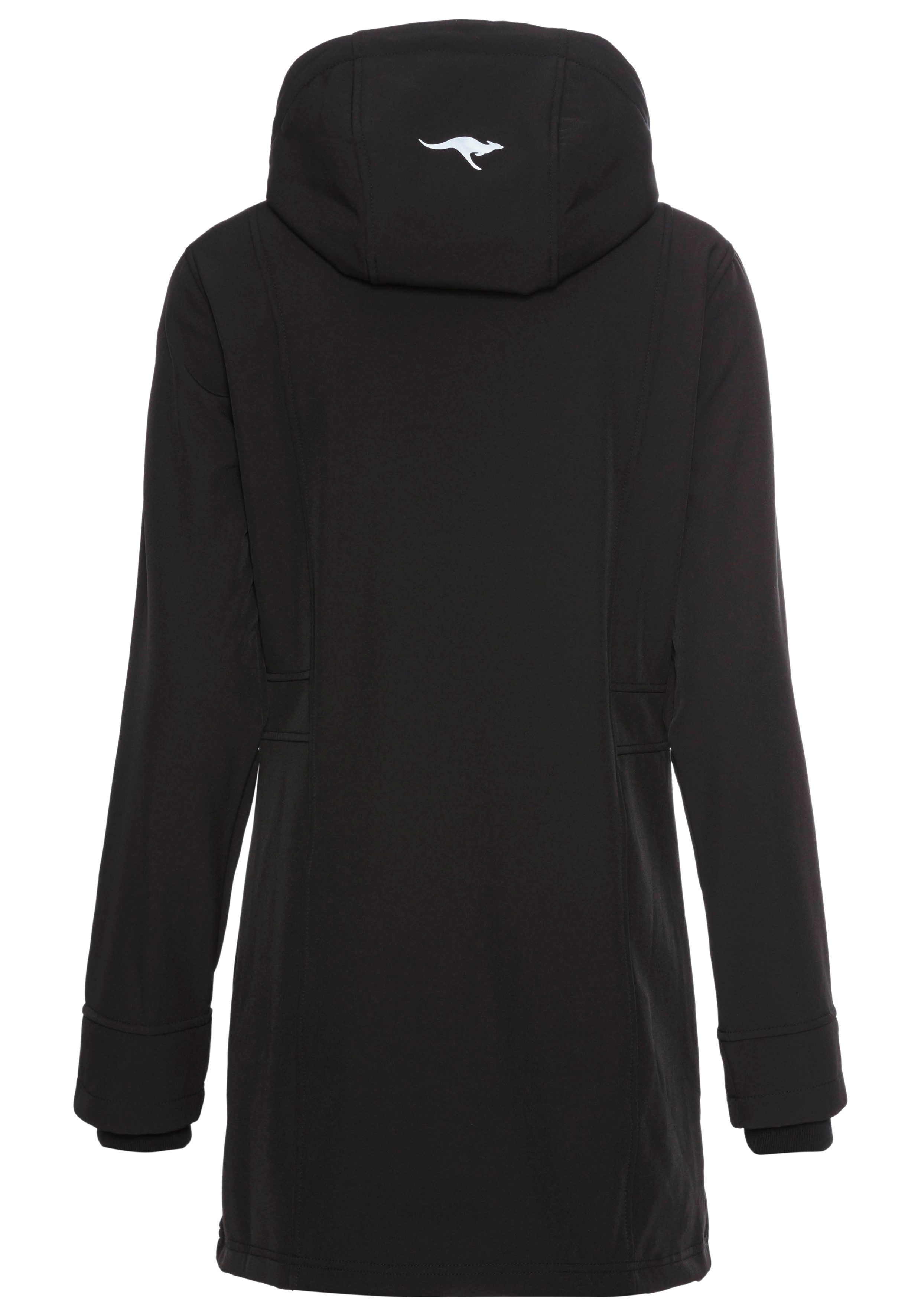 KangaROOS Softshell-jack figuurvolgende pasvorm, normale snit, met afneembare capuchon