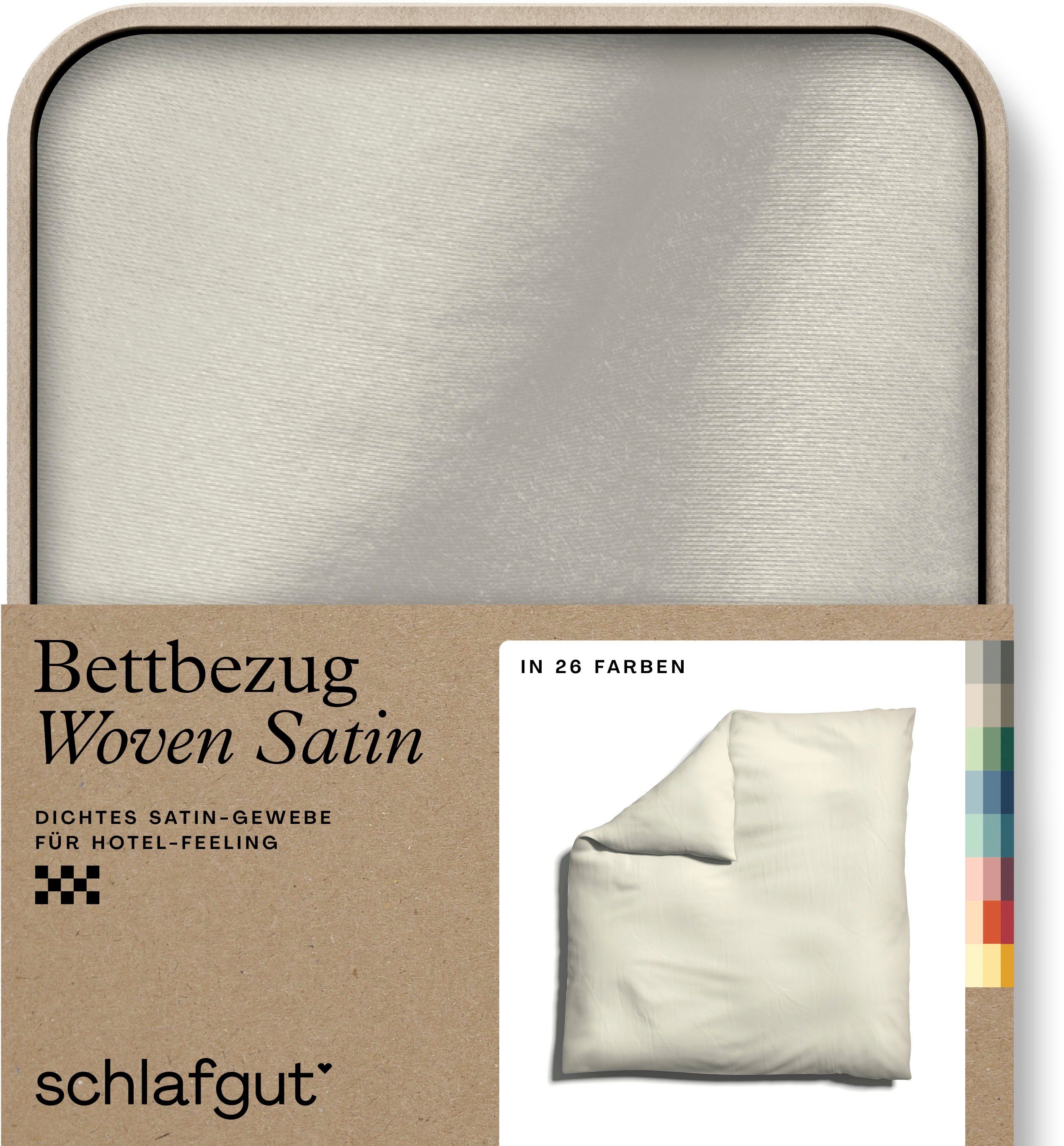 Schlafgut Dekbedovertrek Woven Satin bijzonder dicht geweven, mix & match: bijpassende kussenhoes ve