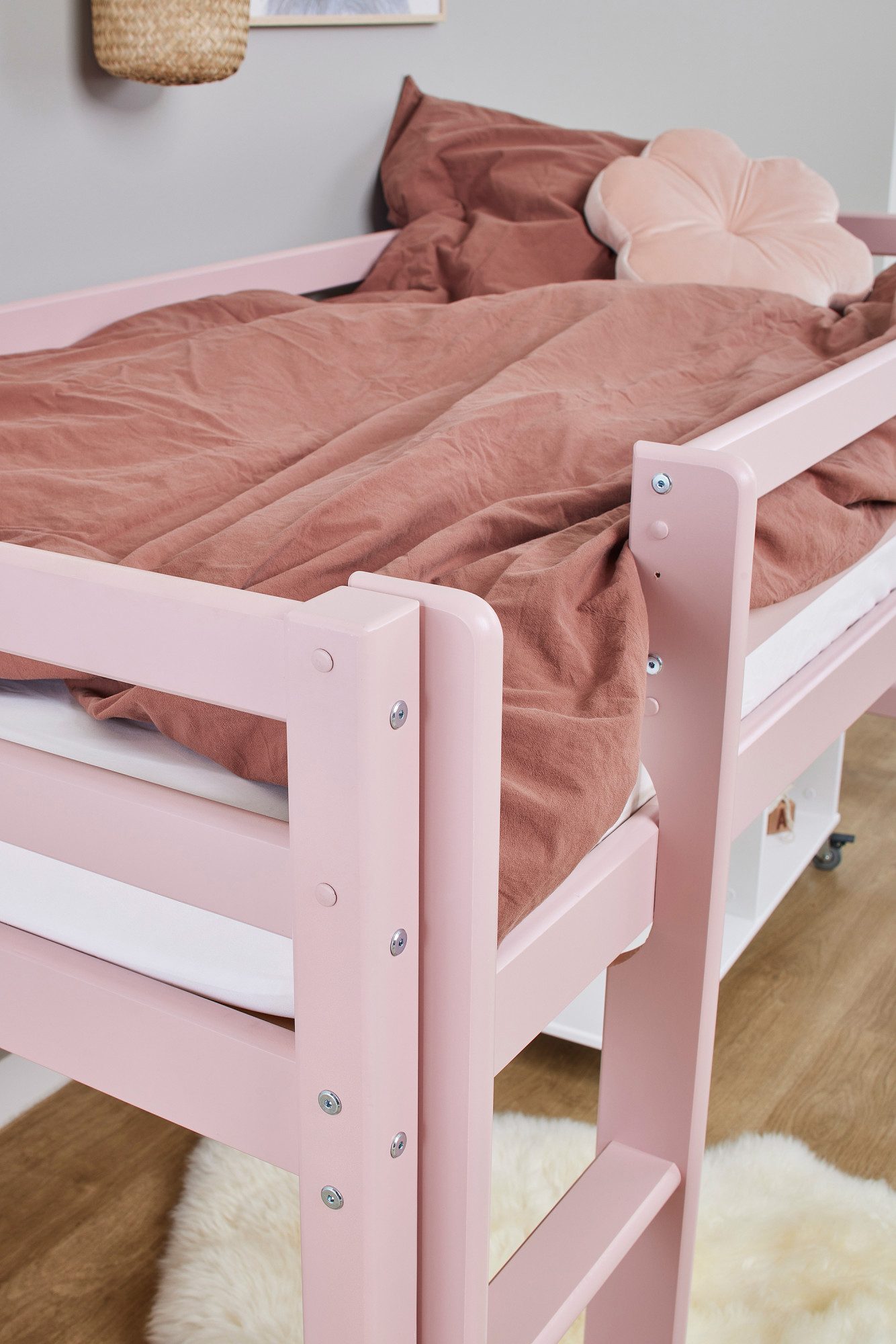 Hoppekids Hoogslaper ECO Dream MY COLOR 90x200, om te bouwen tot een eenpersoonsbed, 4 kleuren (set)