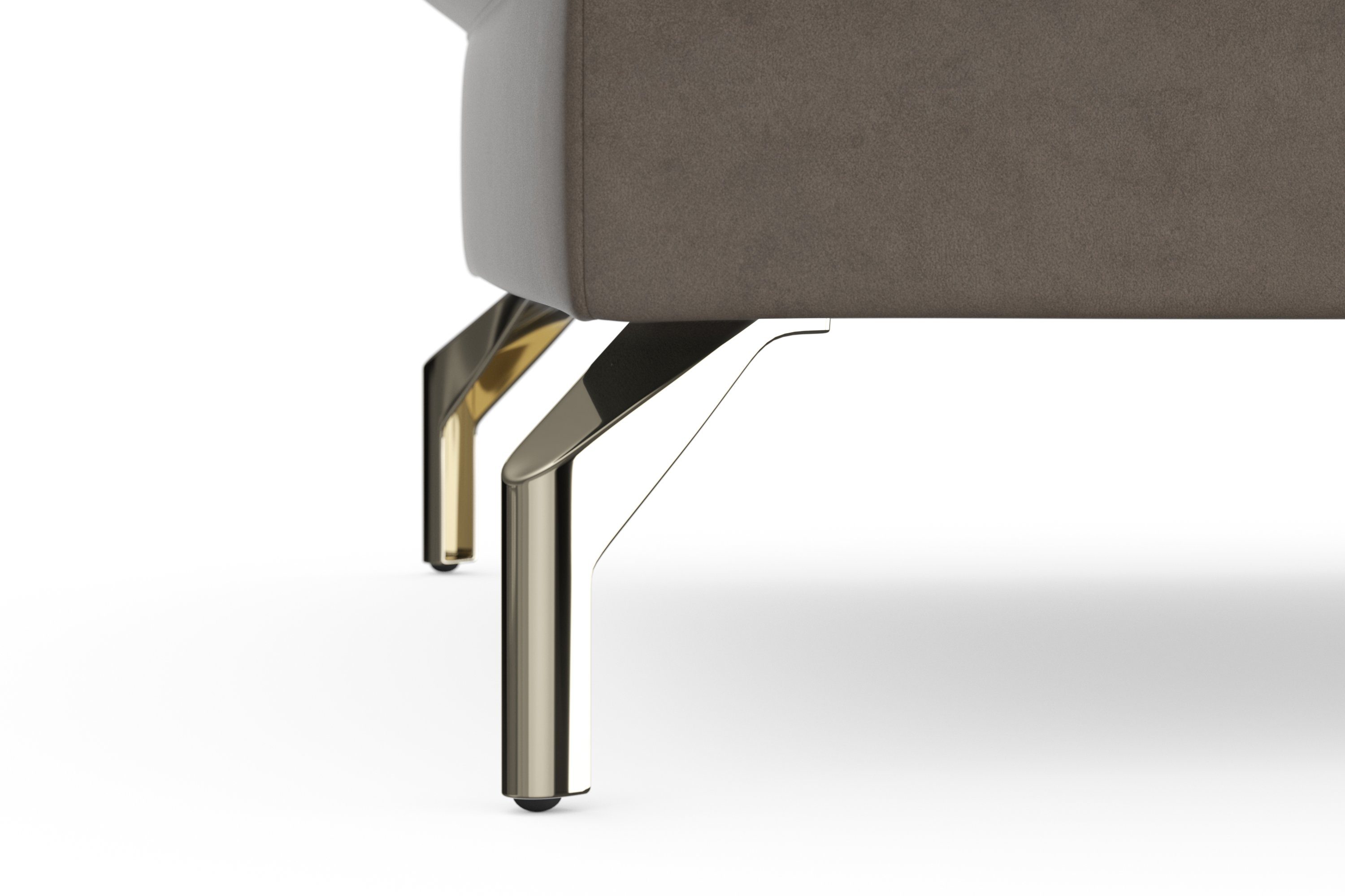 sit&more Hocker Fashion met binnenvering, met gesatineerde nikkel poten