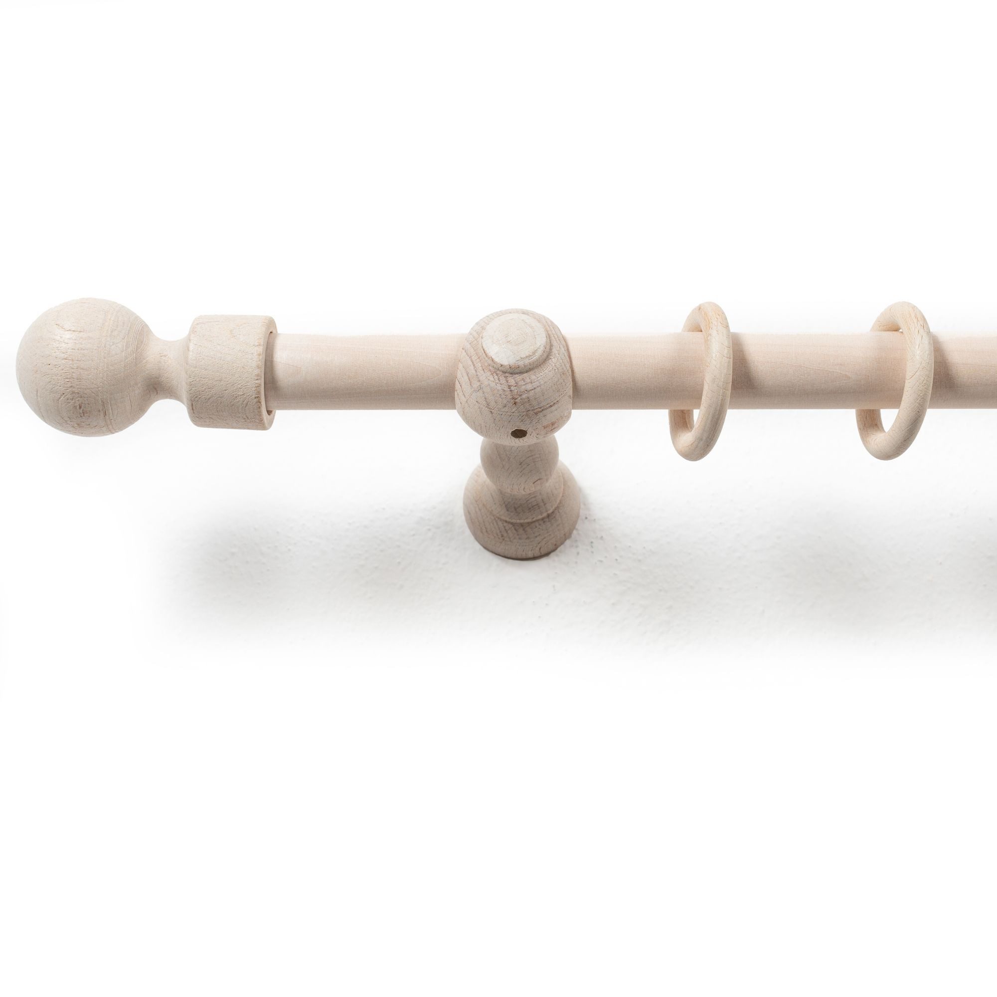 SN DECO GROUP Gordijnroede Giro 28 mm, hout, verschillende lengtes en kleuren, compleet set